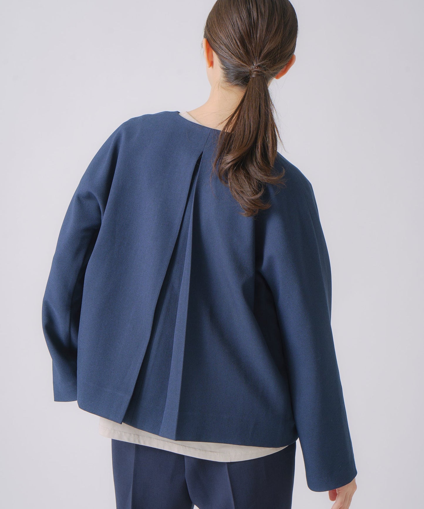 no collar jacket / WHT23HJK4021