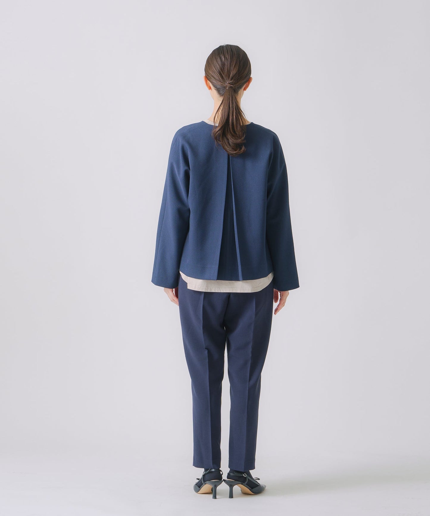 no collar jacket / WHT23HJK4021