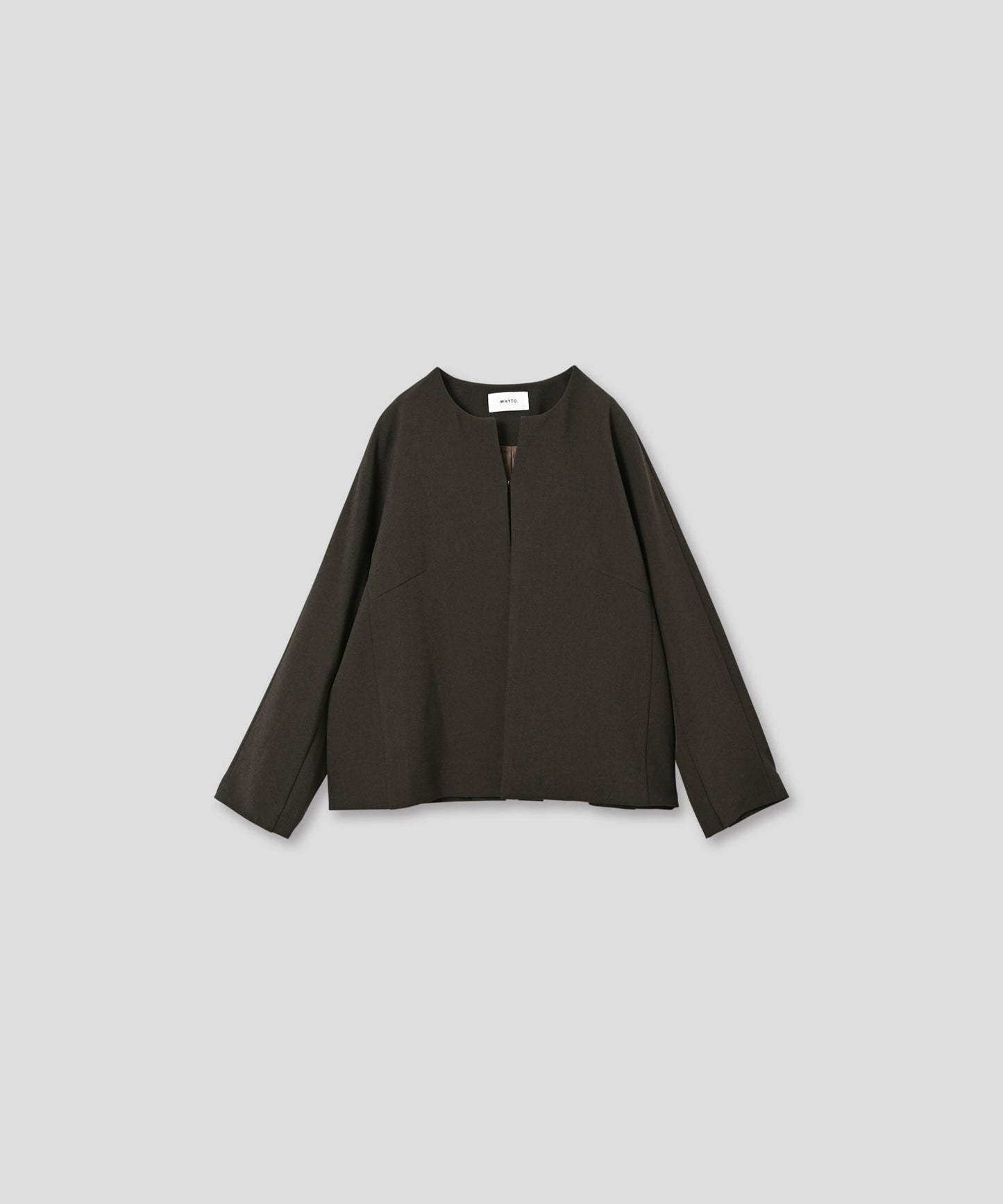 no collar jacket / WHT23HJK4021
