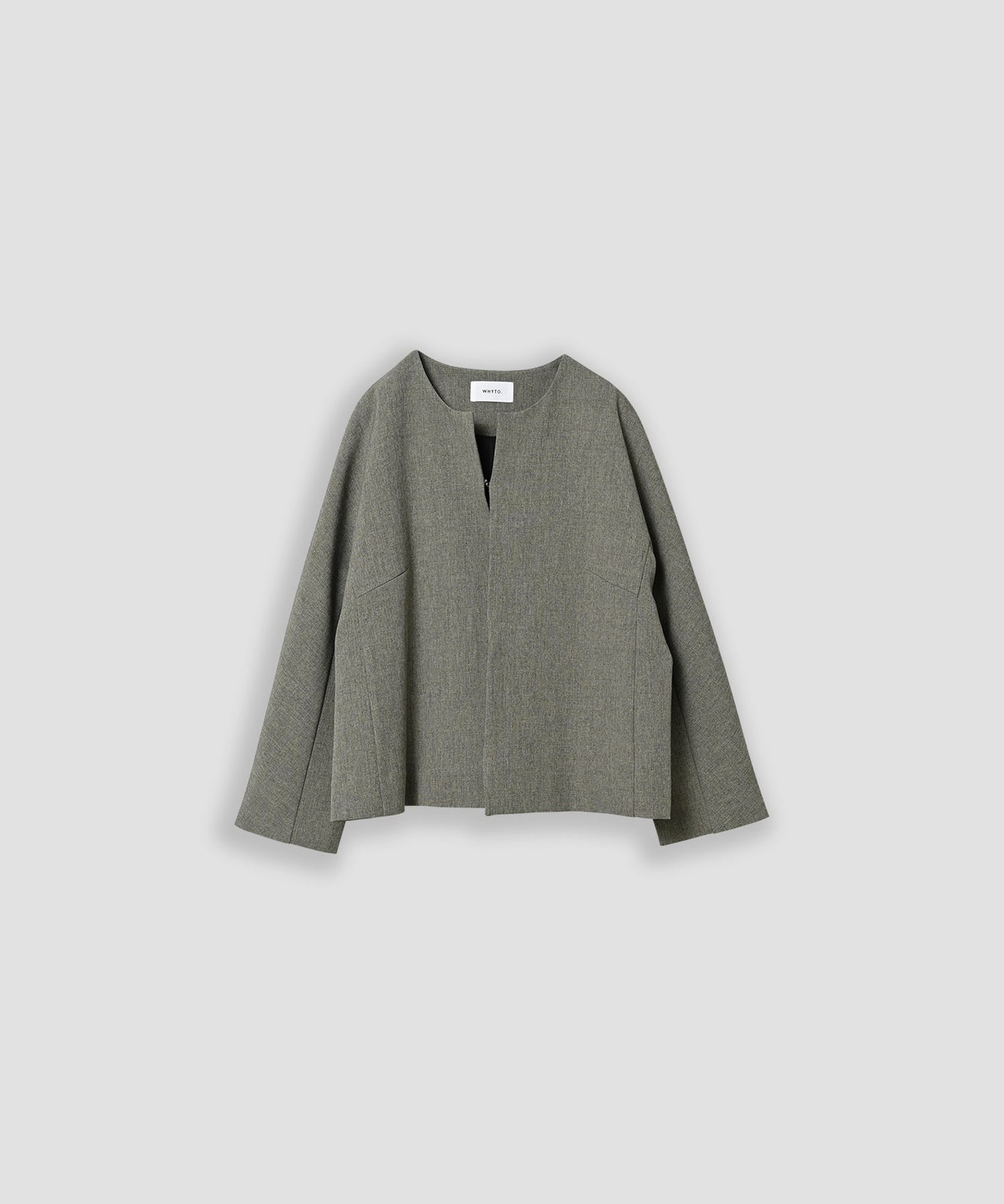 no collar jacket / WHT23HJK4021