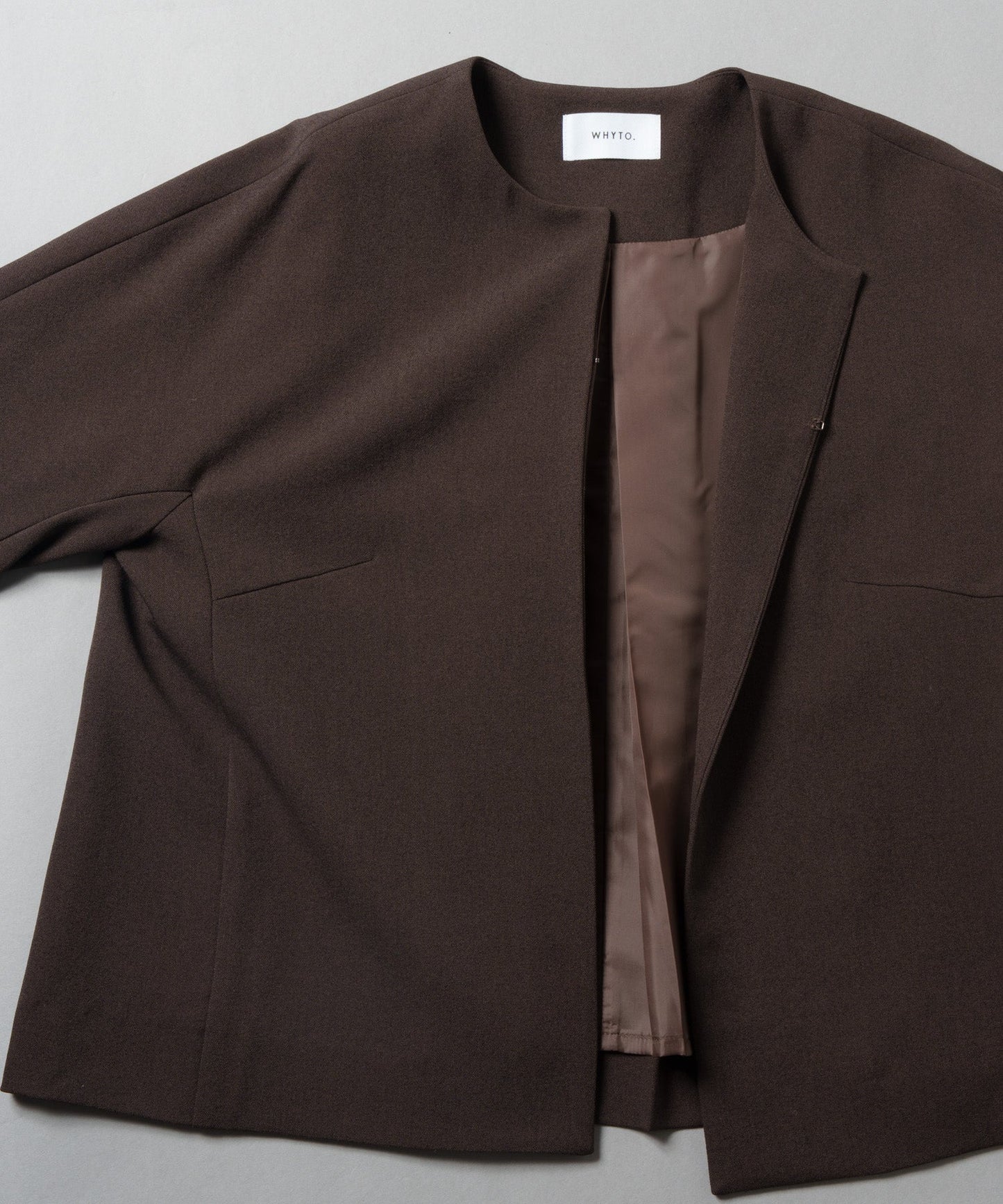 no collar jacket / WHT23HJK4021