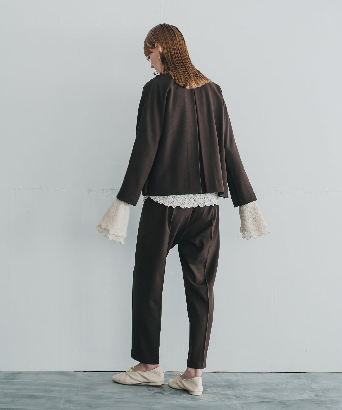 no collar jacket / WHT23HJK4021