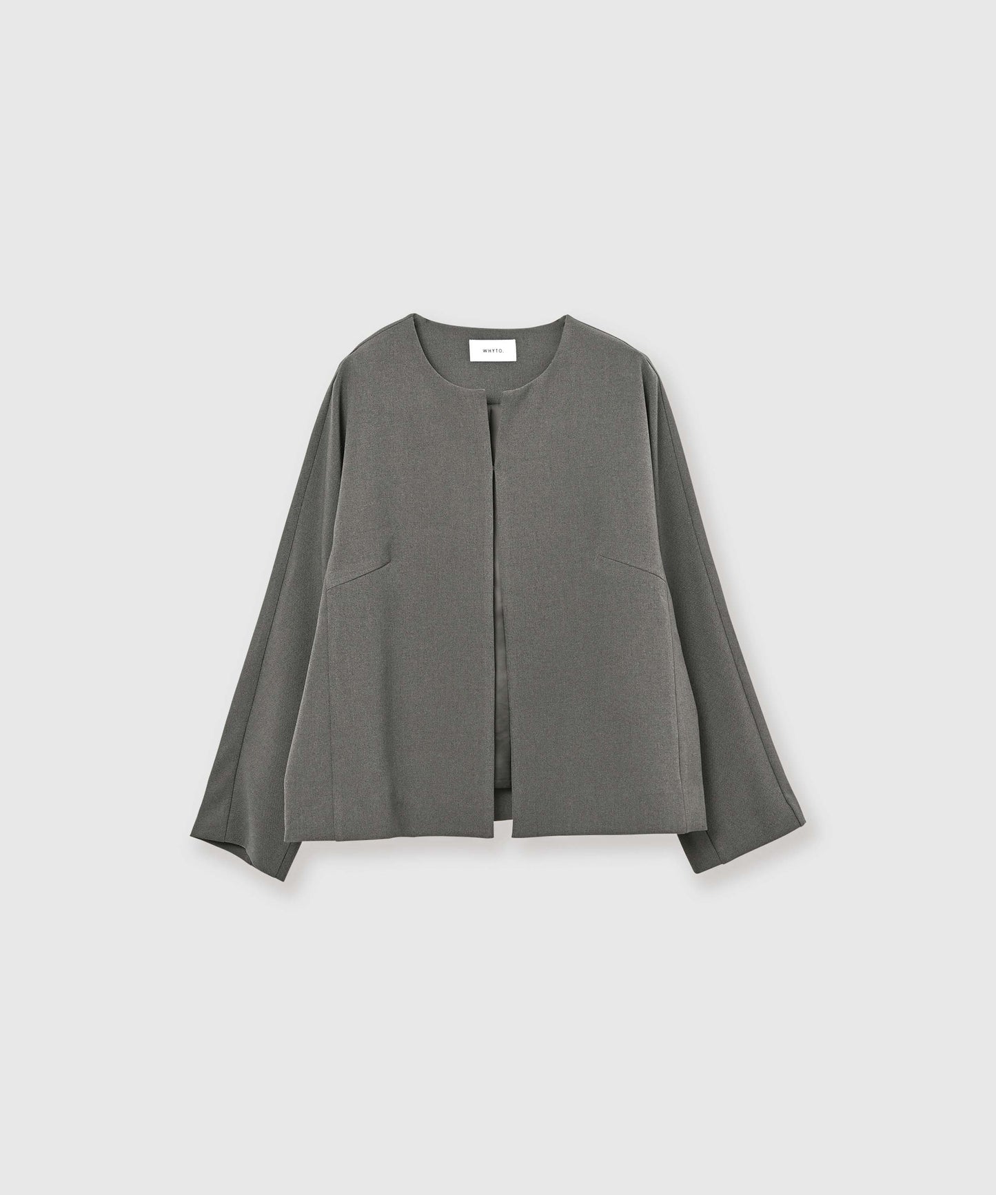 no collar jacket / WHT23HJK4021