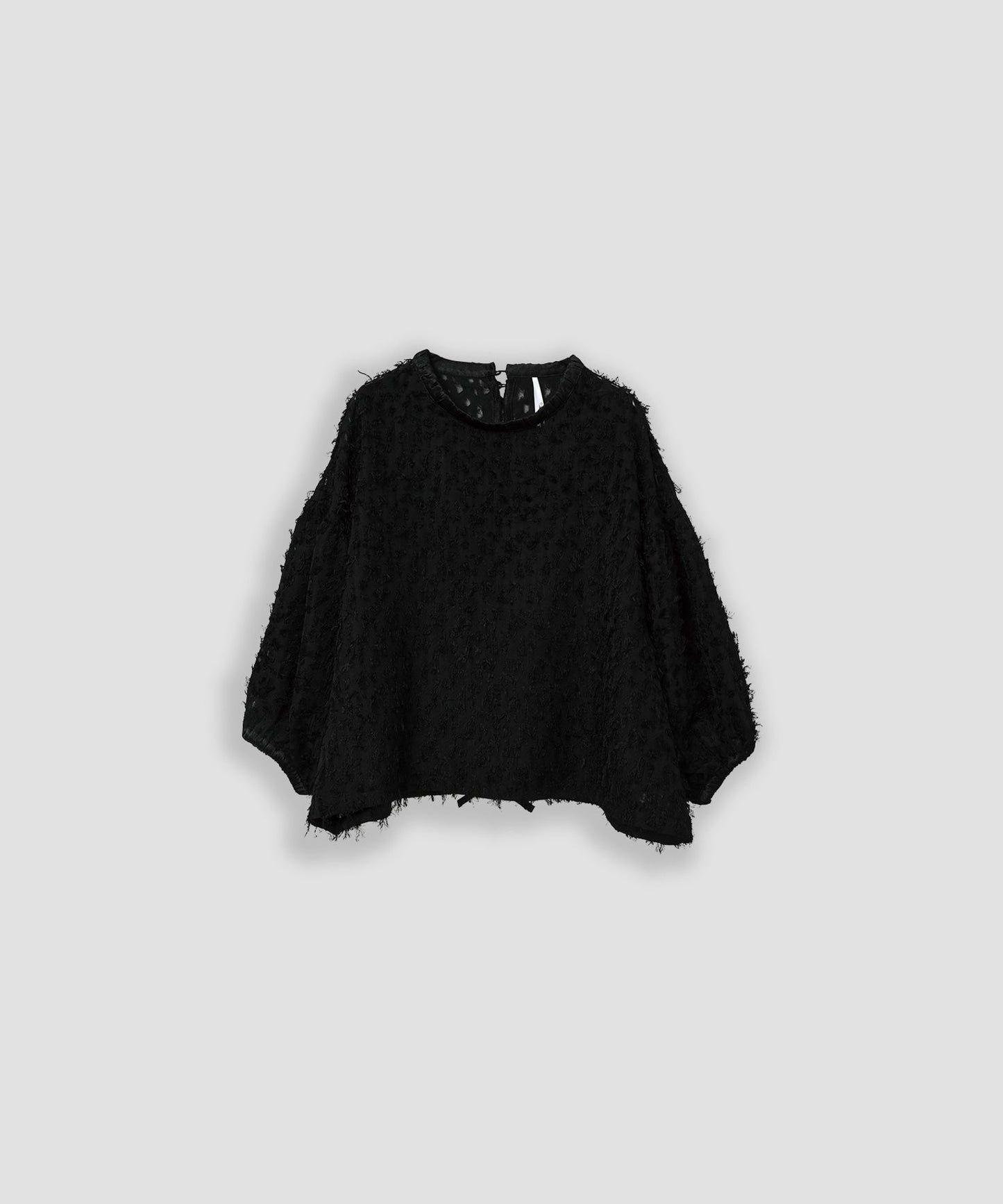 jacquard volume blouse / WHT24FBL4053