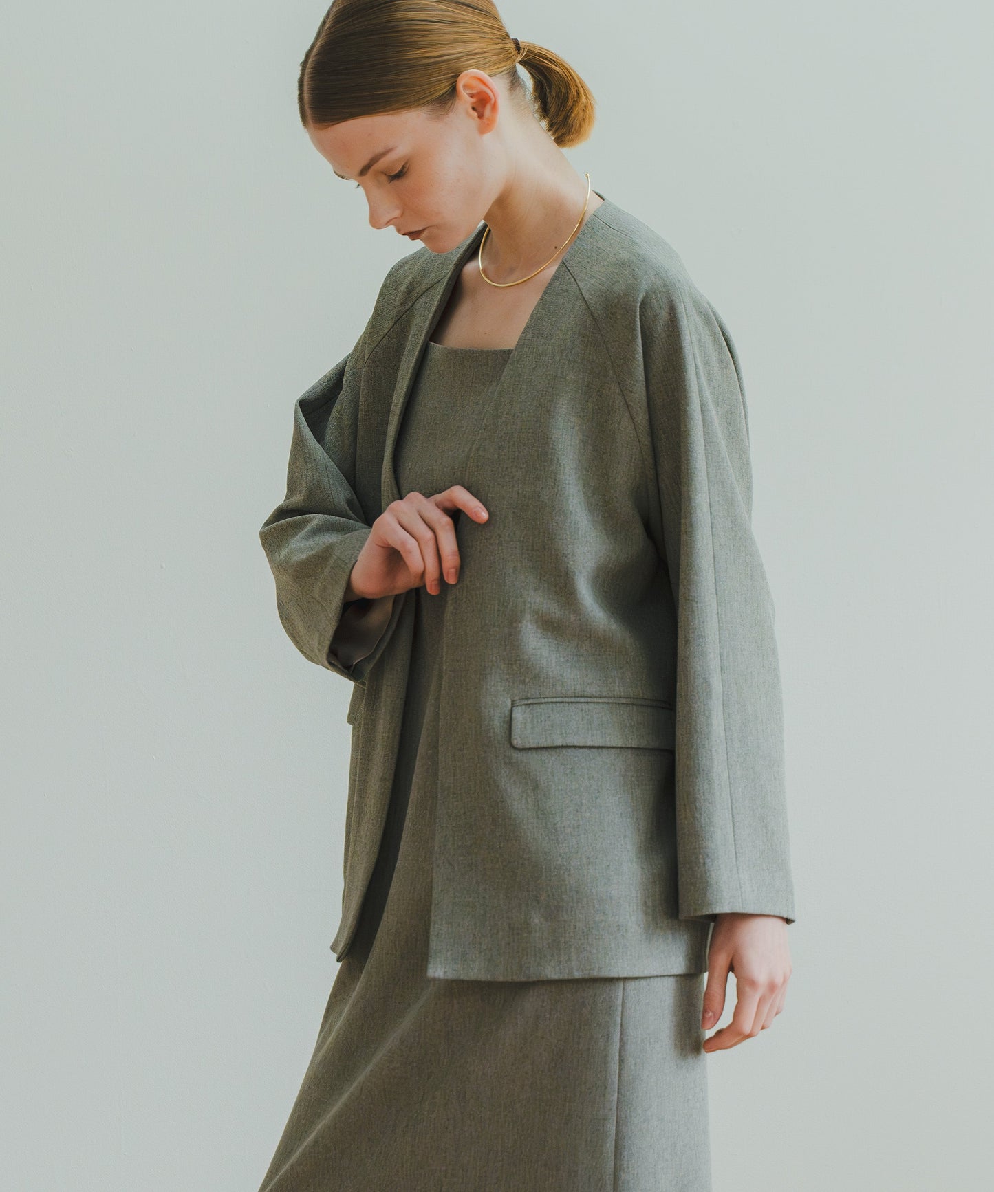 V SLIT OVER JACKET / WHT24FJK4034