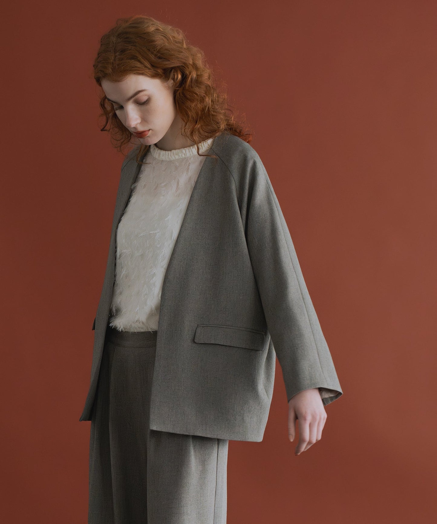 V SLIT OVER JACKET / WHT24FJK4034