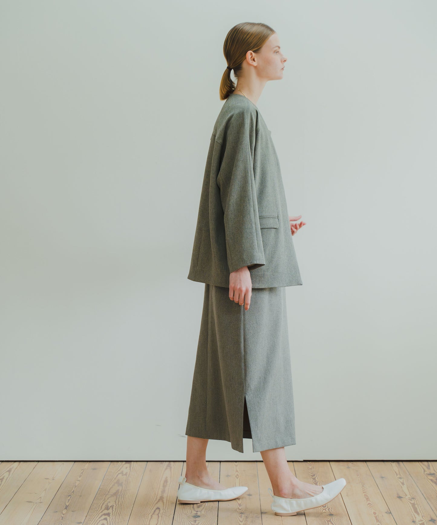 V SLIT OVER JACKET / WHT24FJK4034