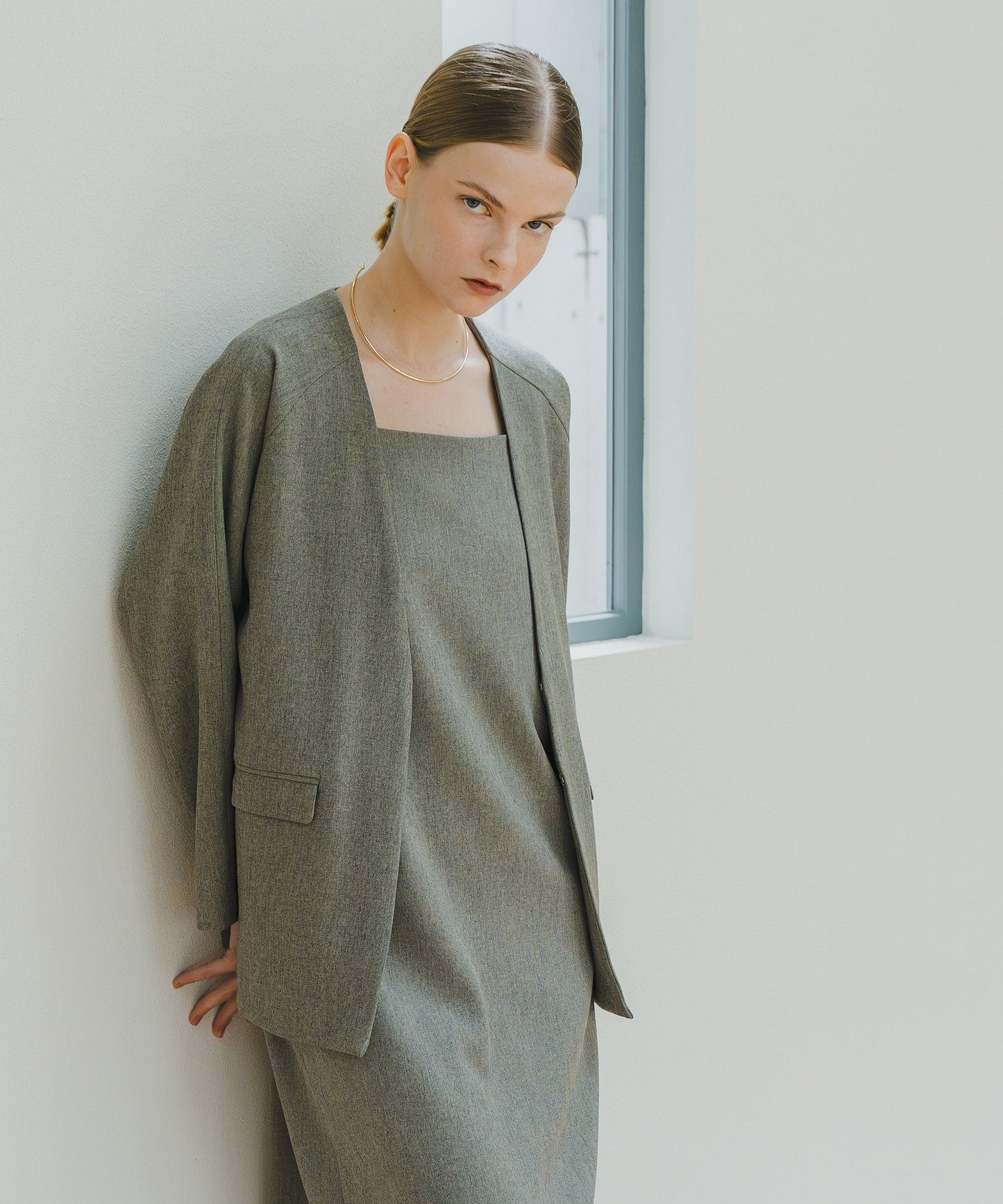 V SLIT OVER JACKET / WHT24FJK4034