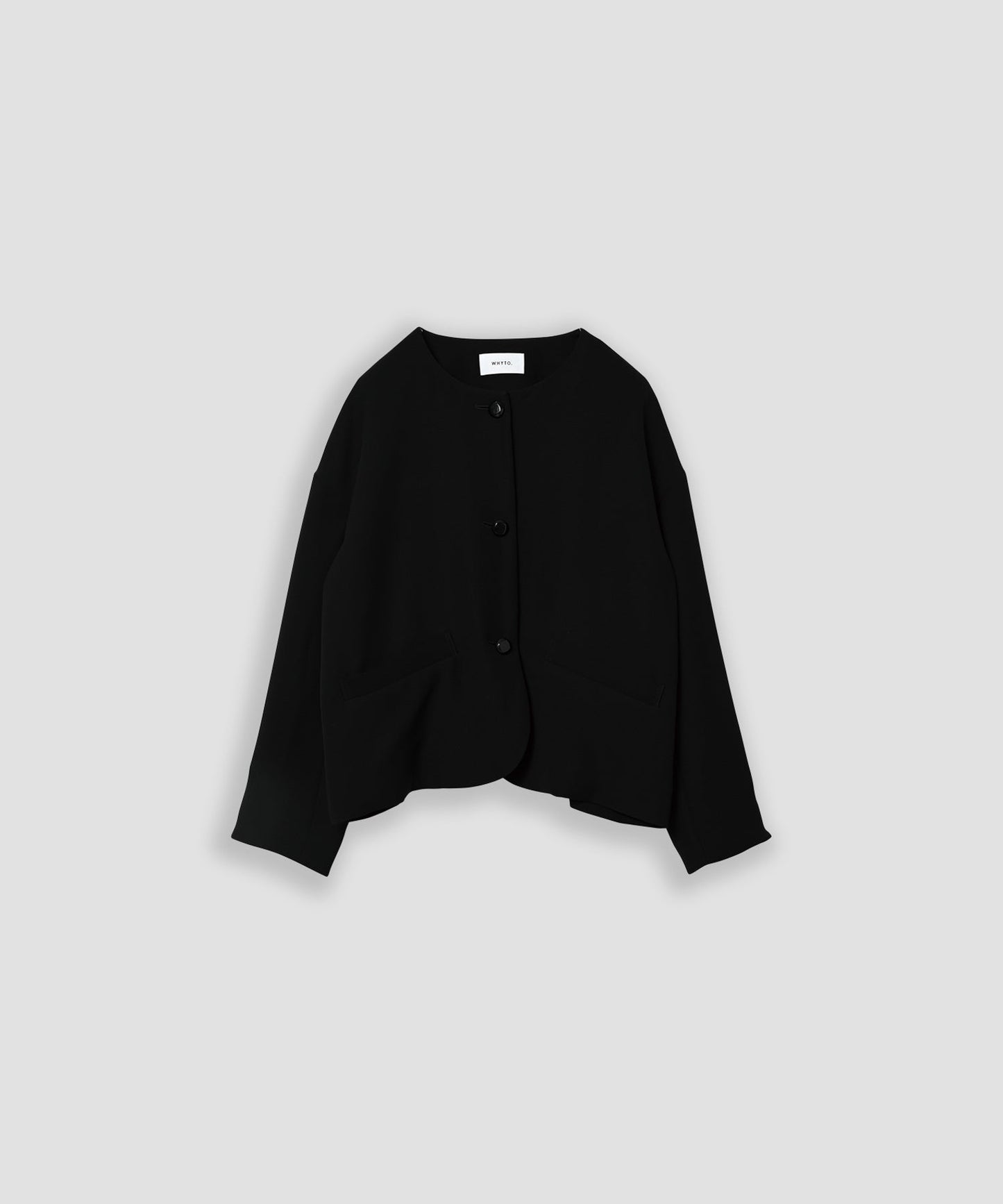 no collar button jacket / WHT24FJK4035