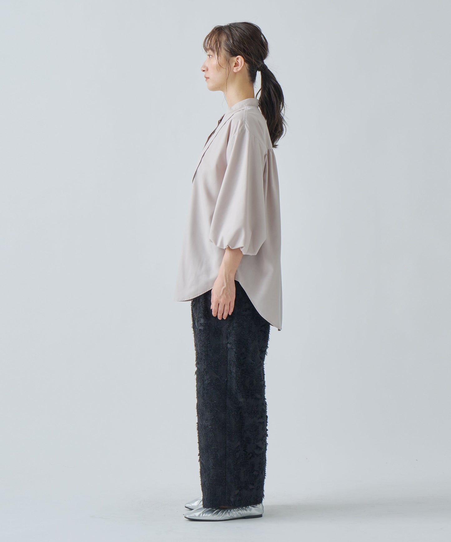 BALLOON SLEEVE BLOUSE / WHT24HBL4048