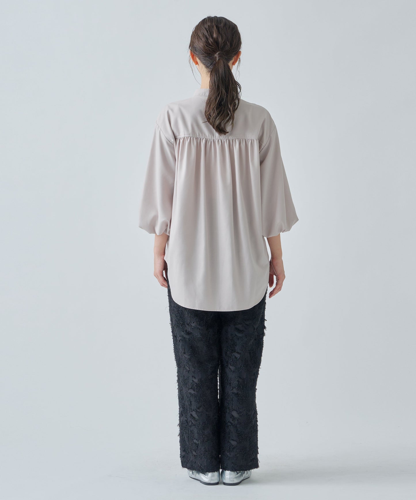 BALLOON SLEEVE BLOUSE / WHT24HBL4048