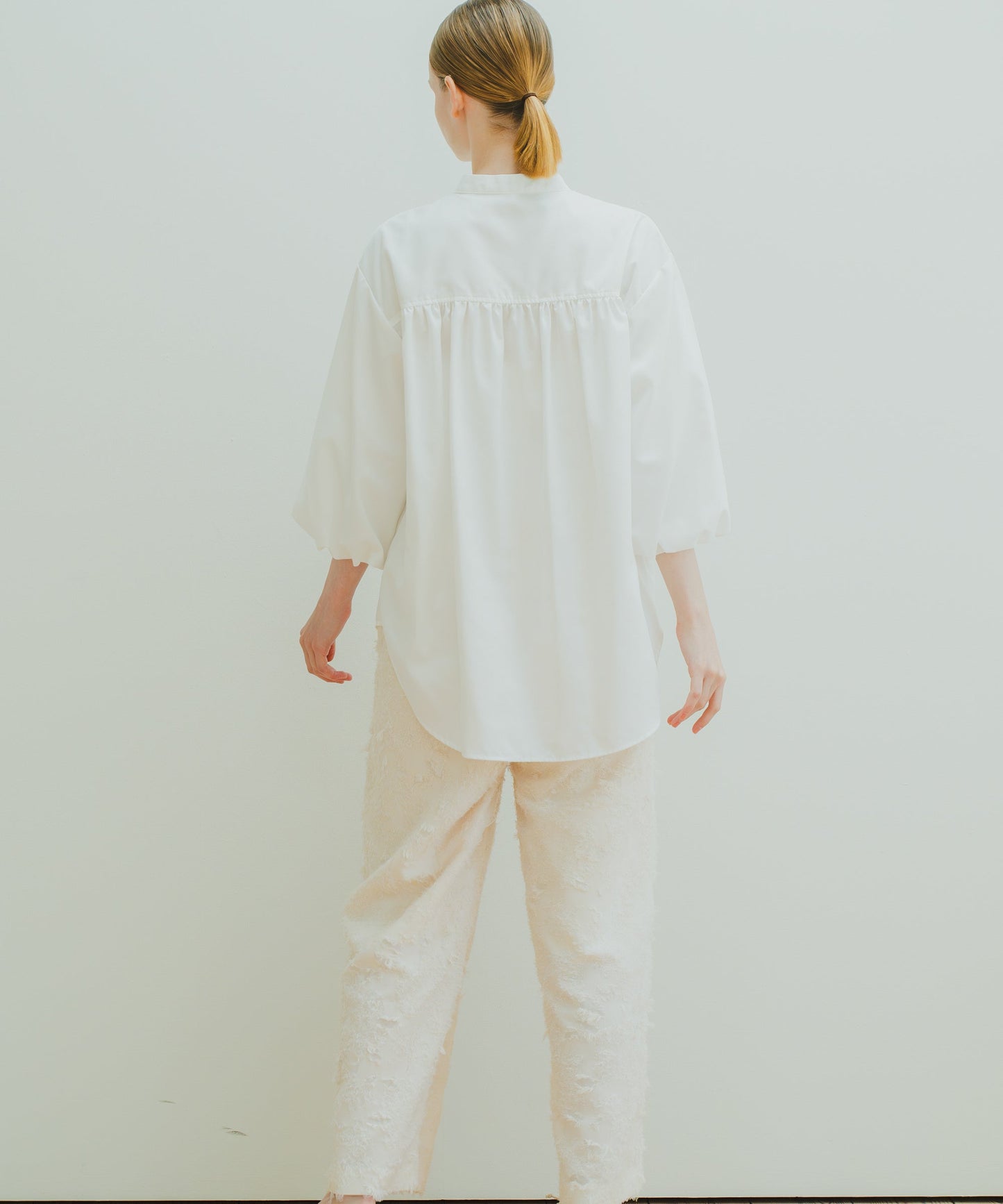 BALLOON SLEEVE BLOUSE / WHT24HBL4048