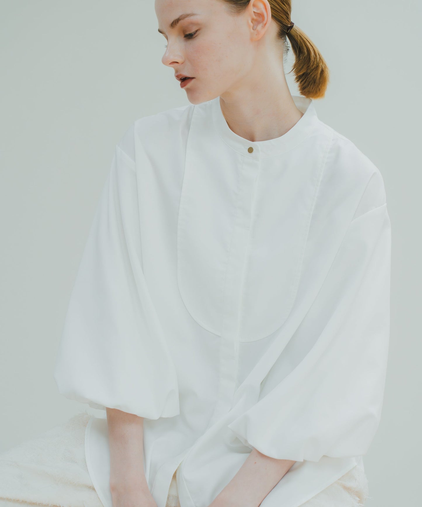 BALLOON SLEEVE BLOUSE / WHT24HBL4048