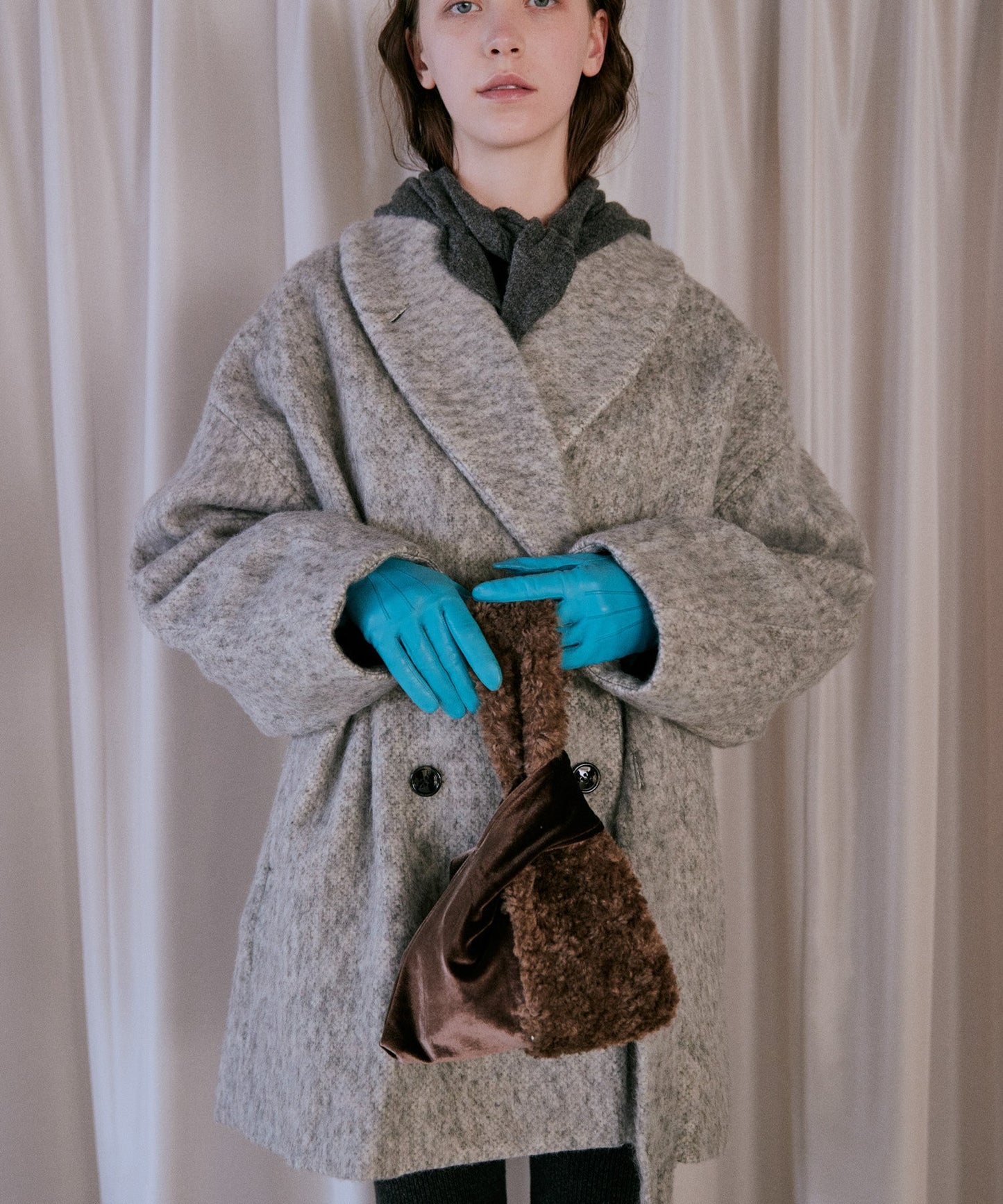 eco fur combination bag / WHT25FAC4011