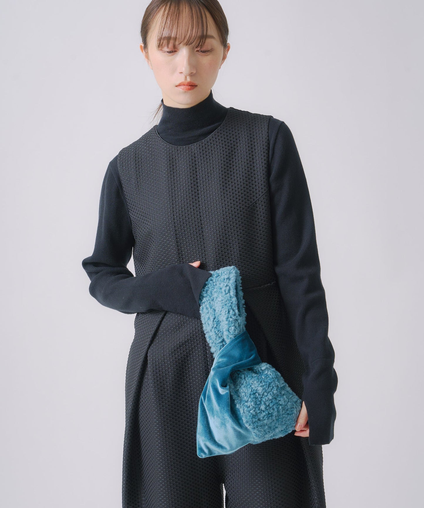 eco fur combination bag / WHT25FAC4011