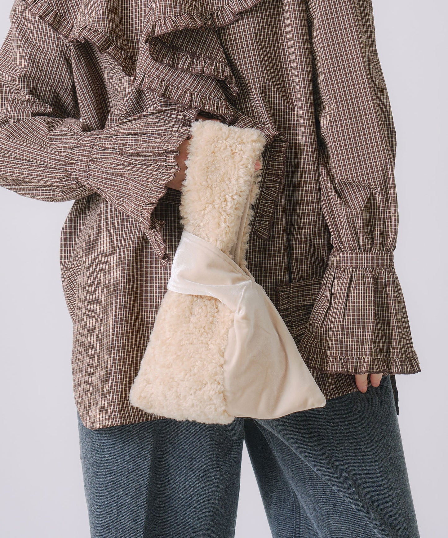 eco fur combination bag / WHT25FAC4011