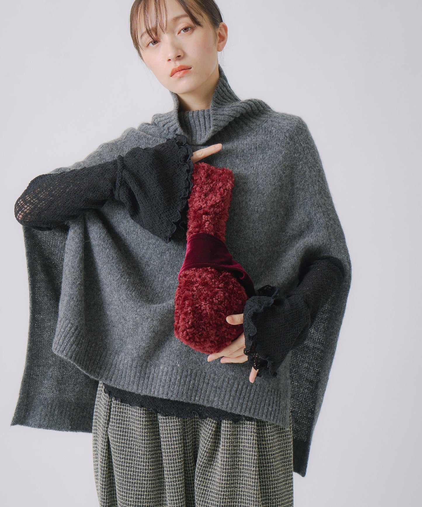 eco fur combination bag / WHT25FAC4011