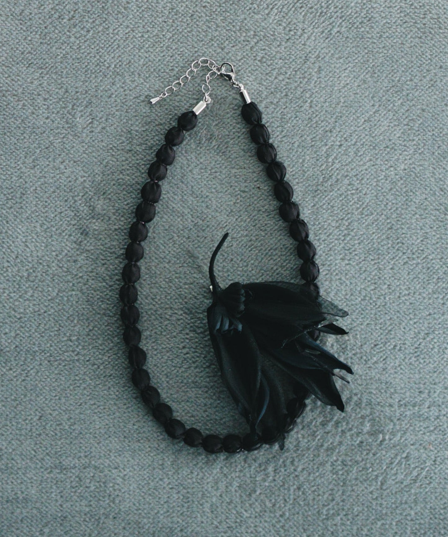 2way sheer leaf necklace/brooch / WHT25FAC4012