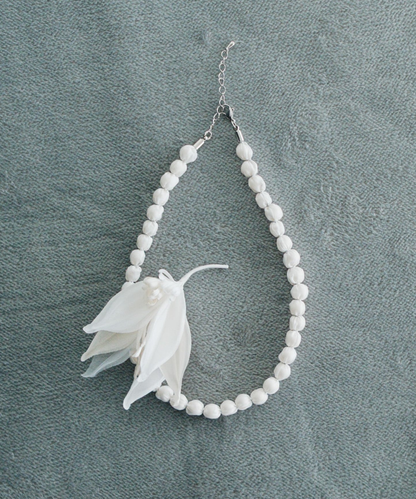 2way sheer leaf necklace/brooch / WHT25FAC4012
