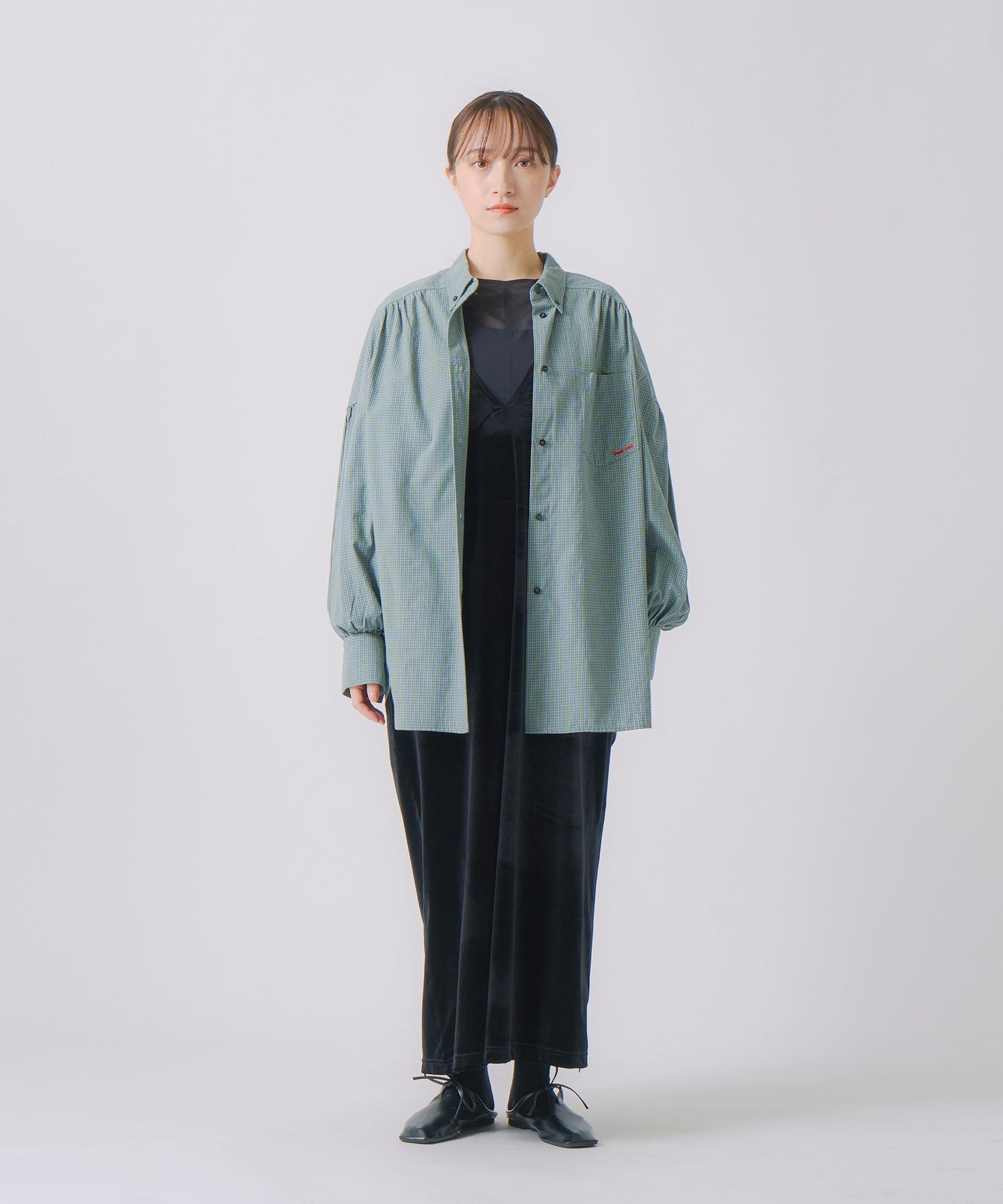check volume blouse / WHT25FBL4076