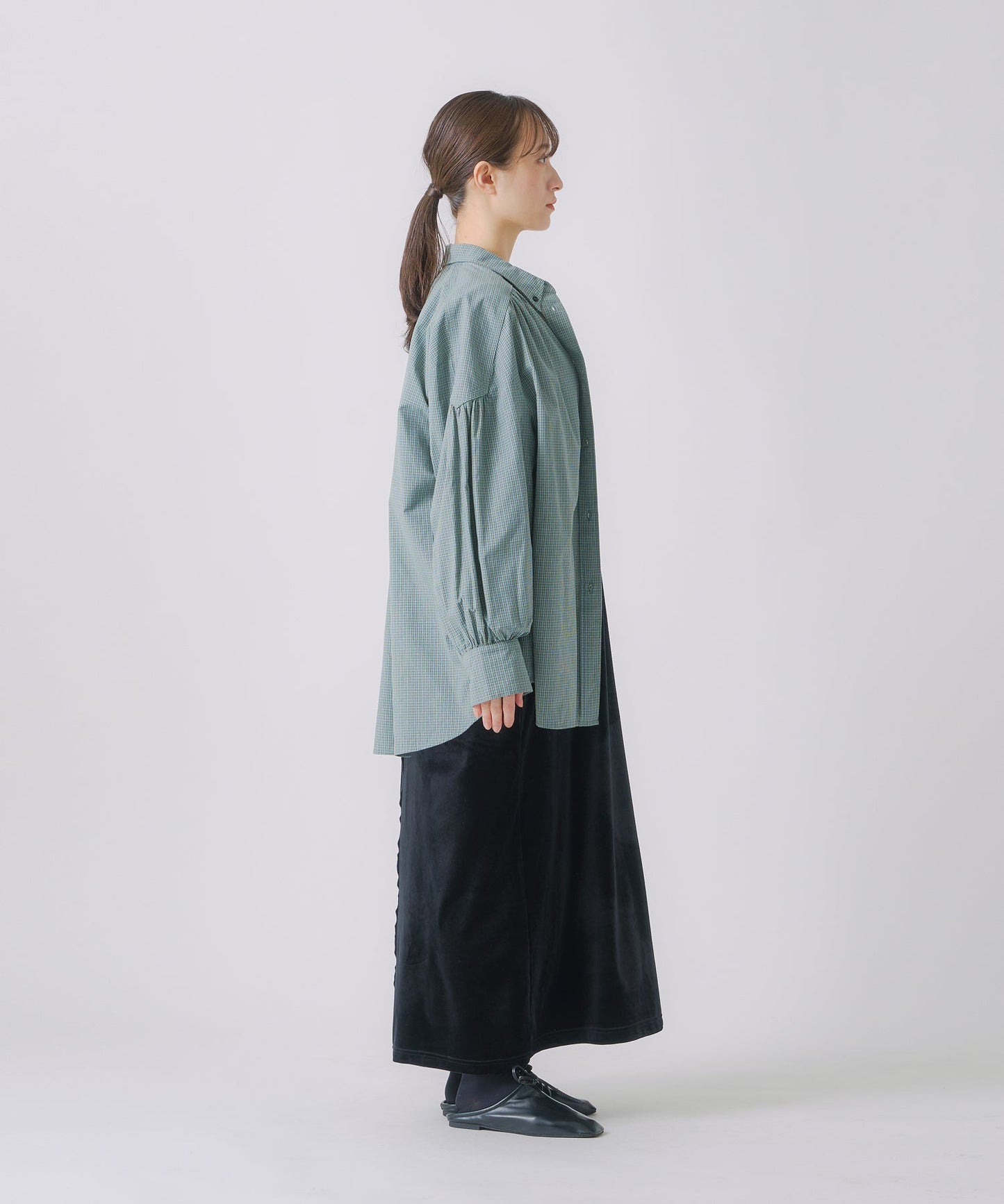check volume blouse / WHT25FBL4076
