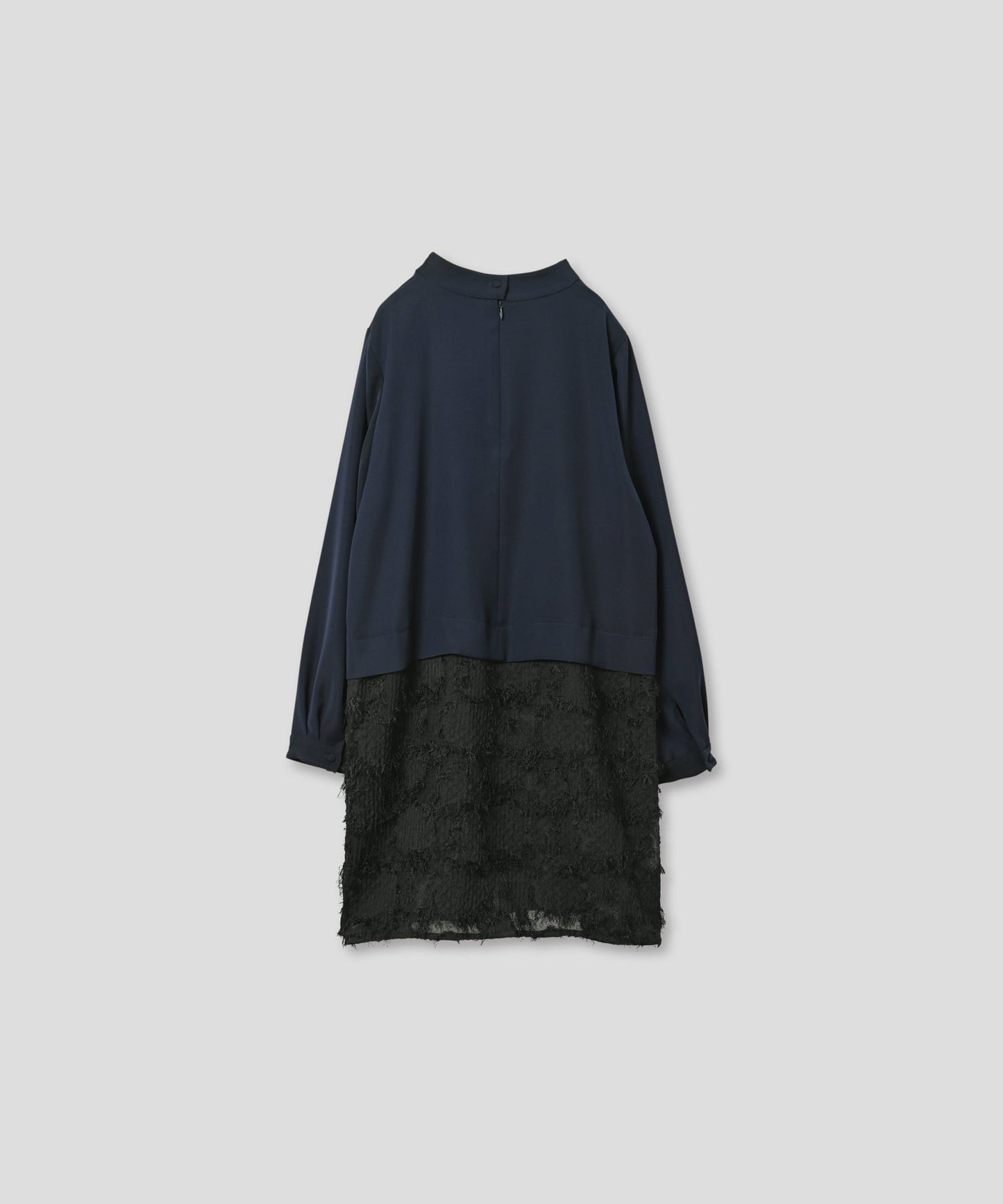 lace combination short dress / WHT25FBL4078