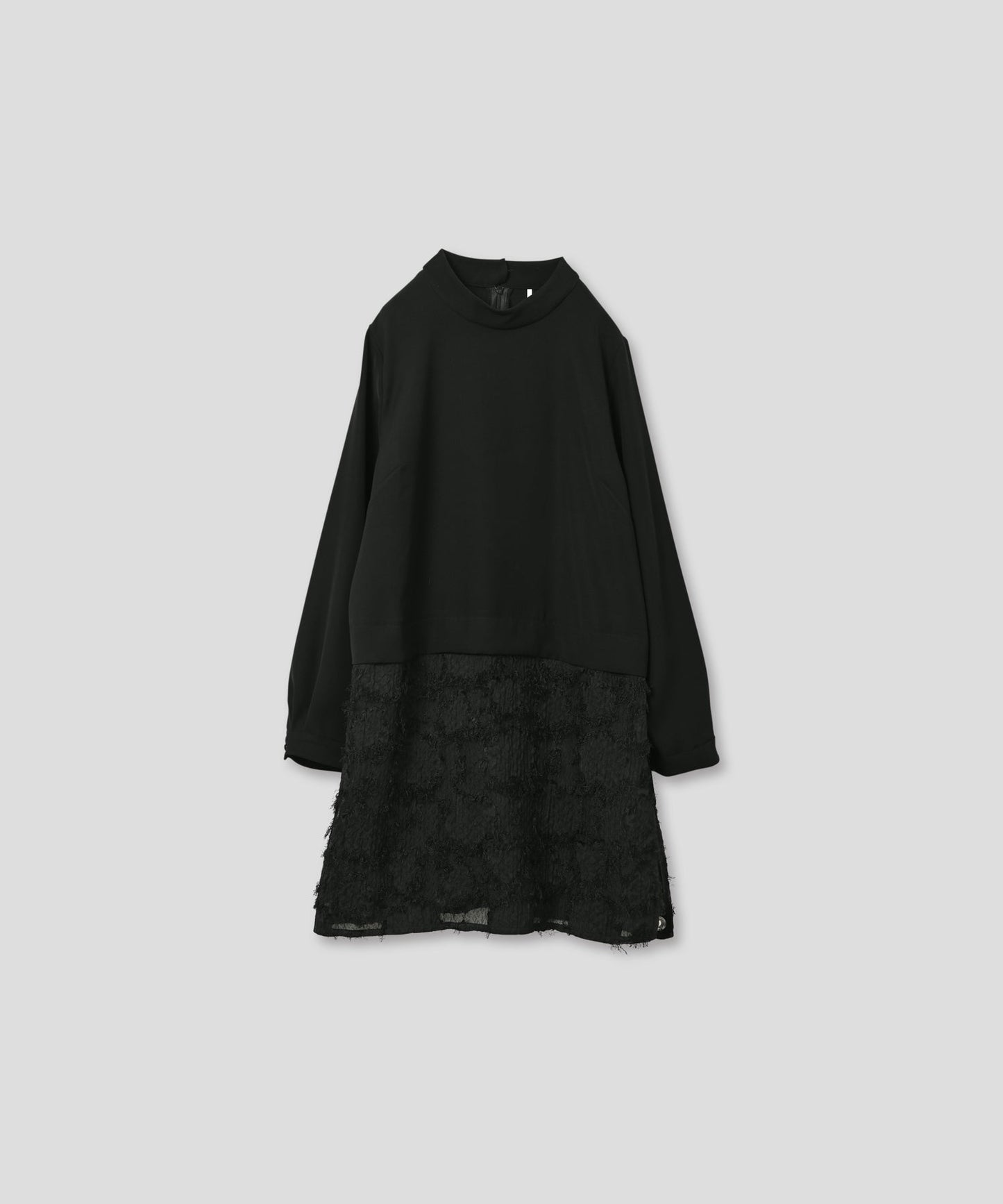 lace combination short dress / WHT25FBL4078