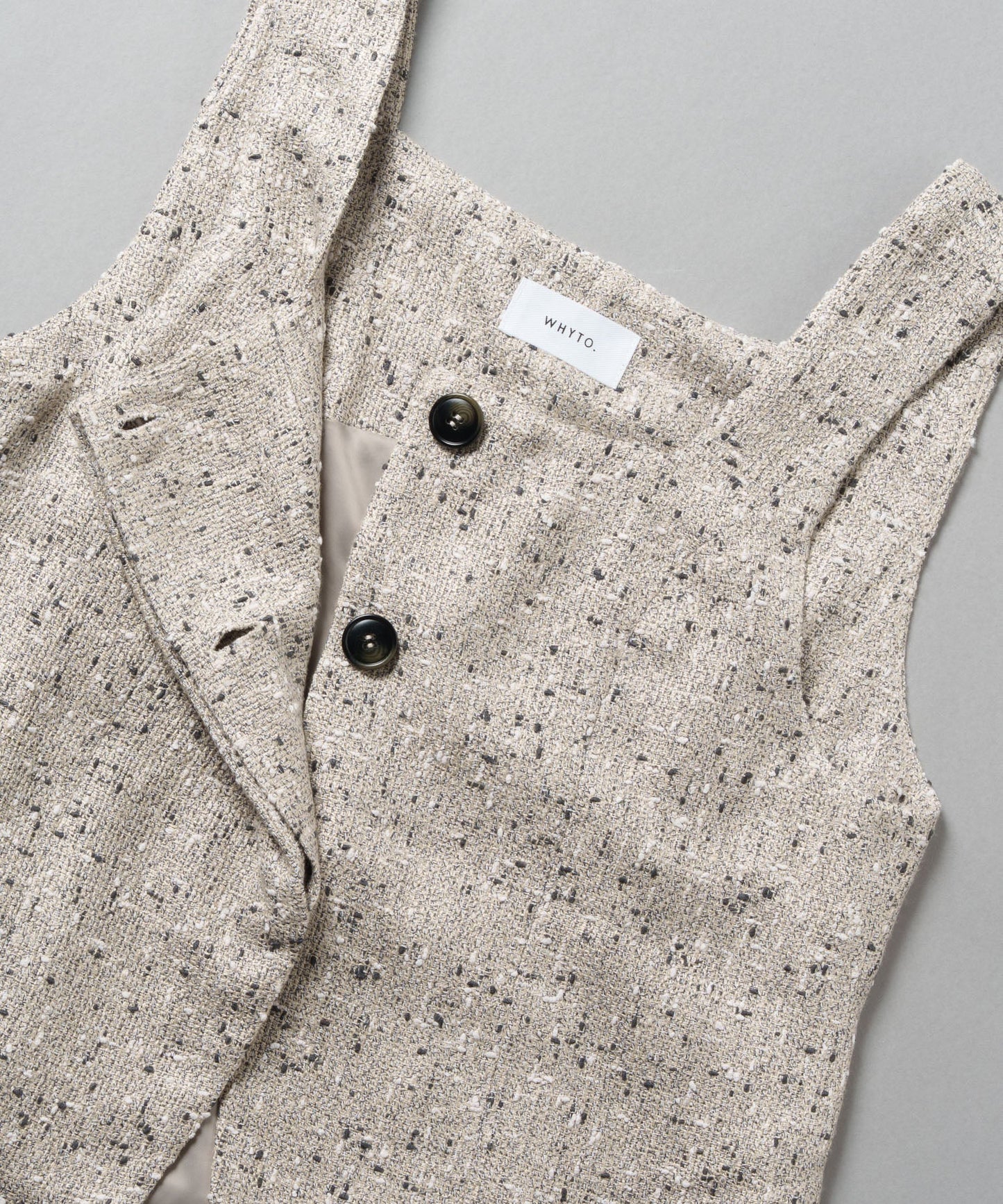nep tweed bustier / WHT25FBL4079