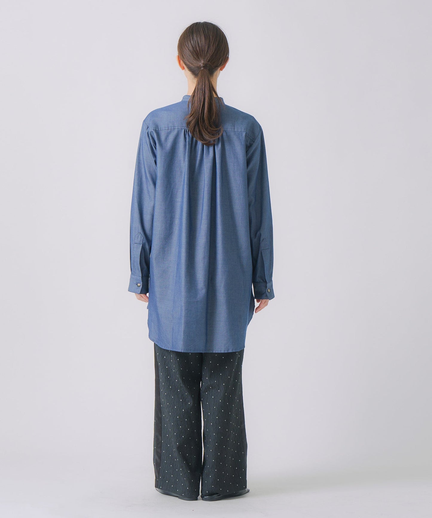 frill dress blouse / WHT25FBL4081