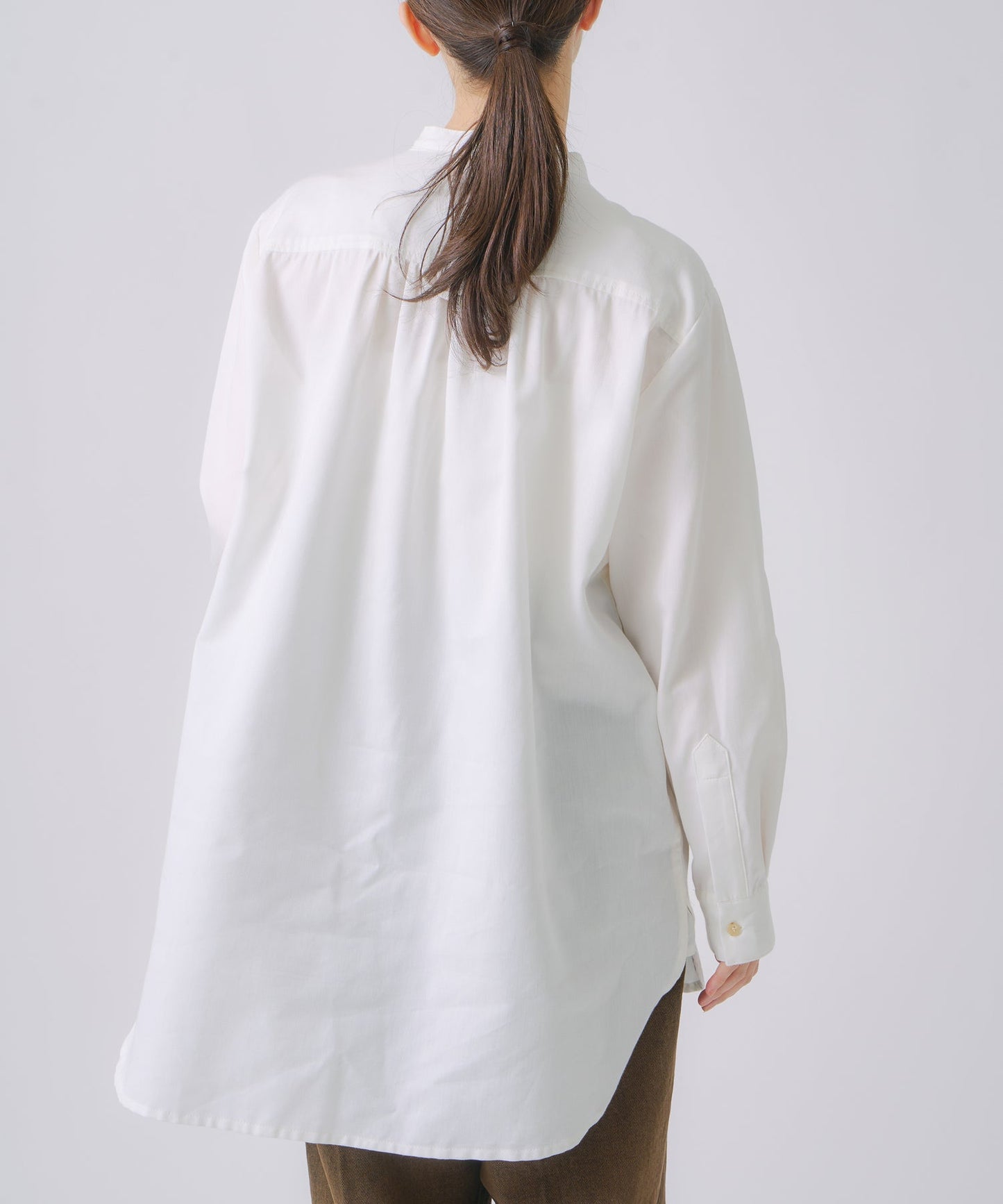 frill dress blouse / WHT25FBL4081