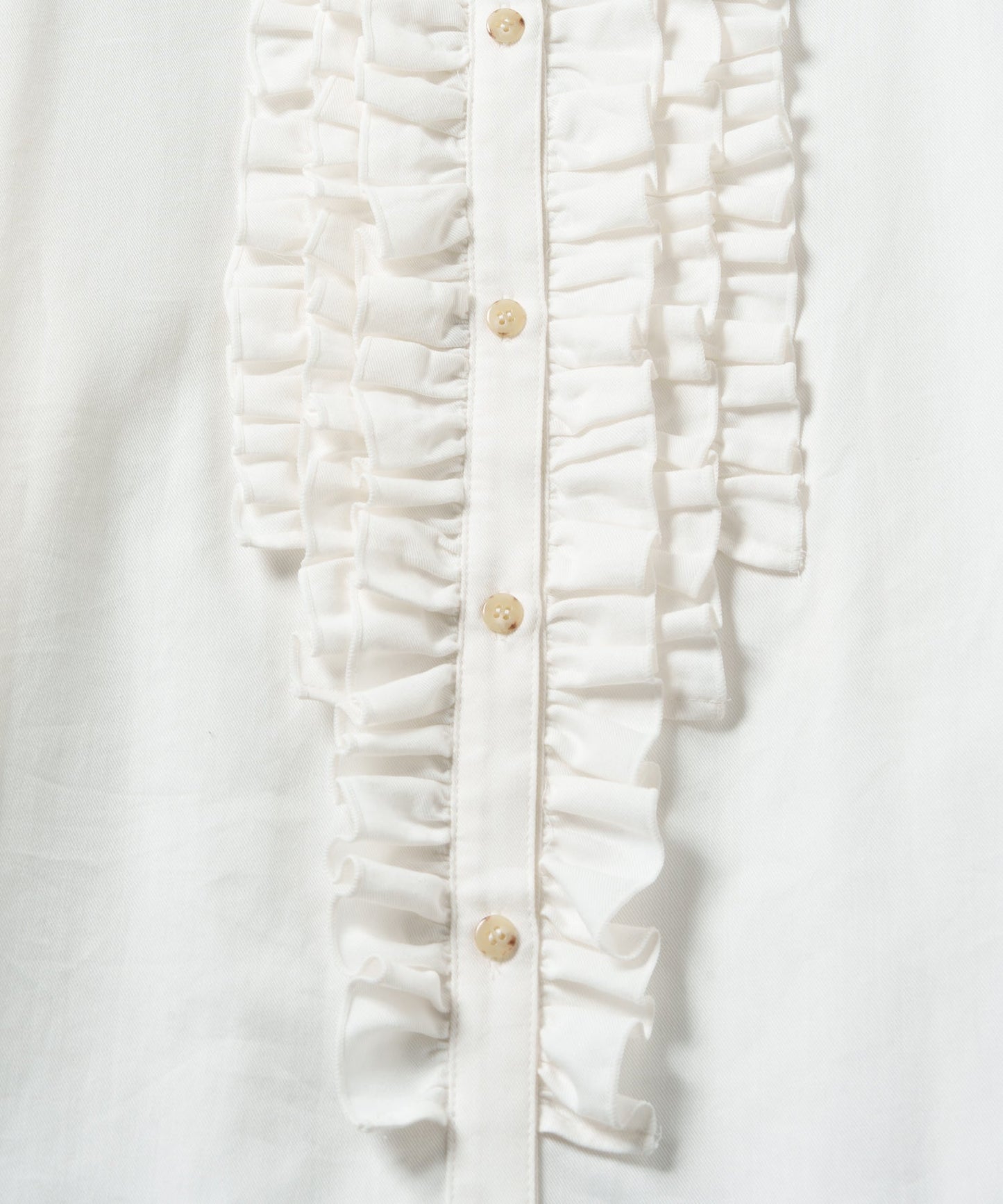 frill dress blouse / WHT25FBL4081