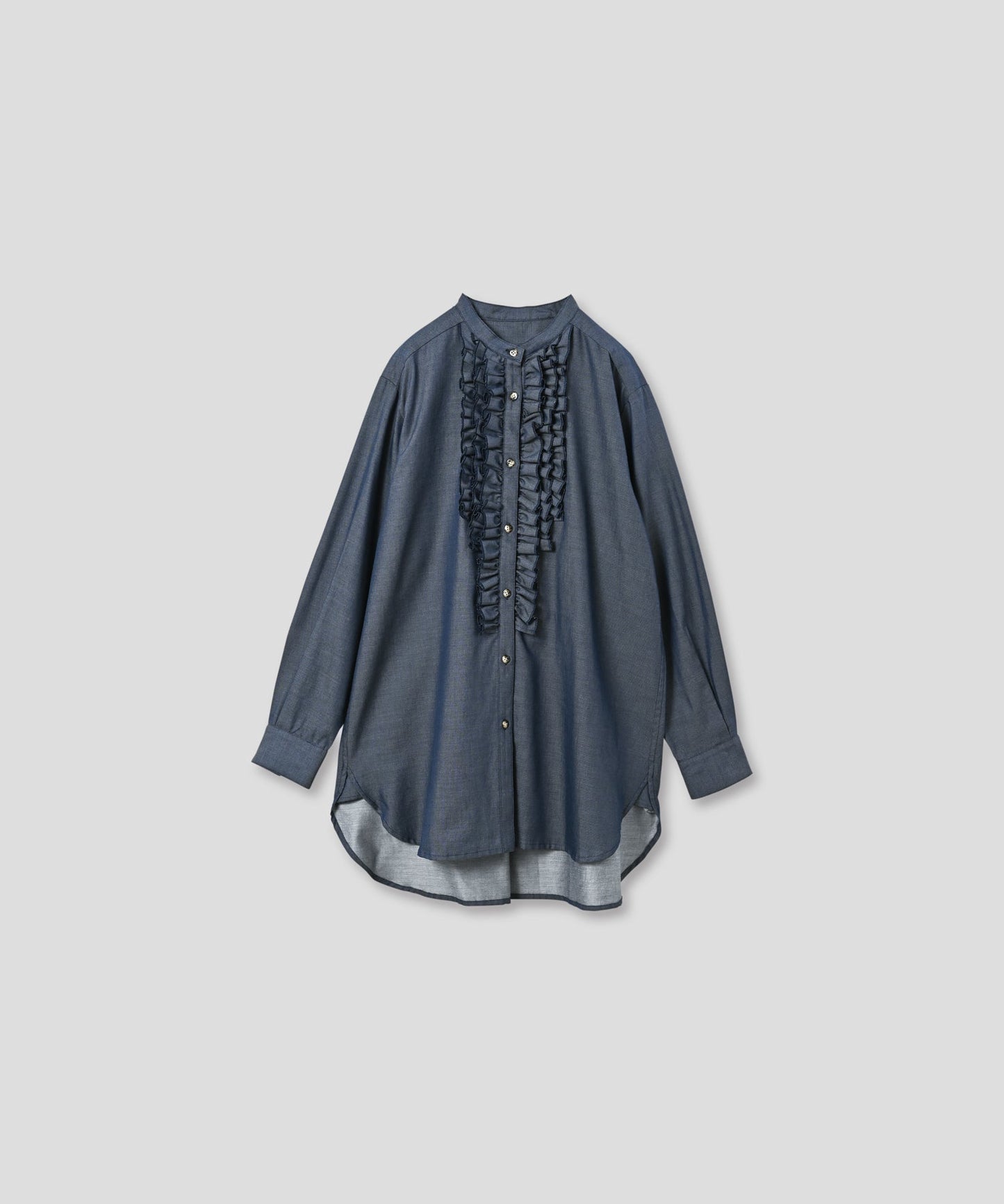frill dress blouse / WHT25FBL4081