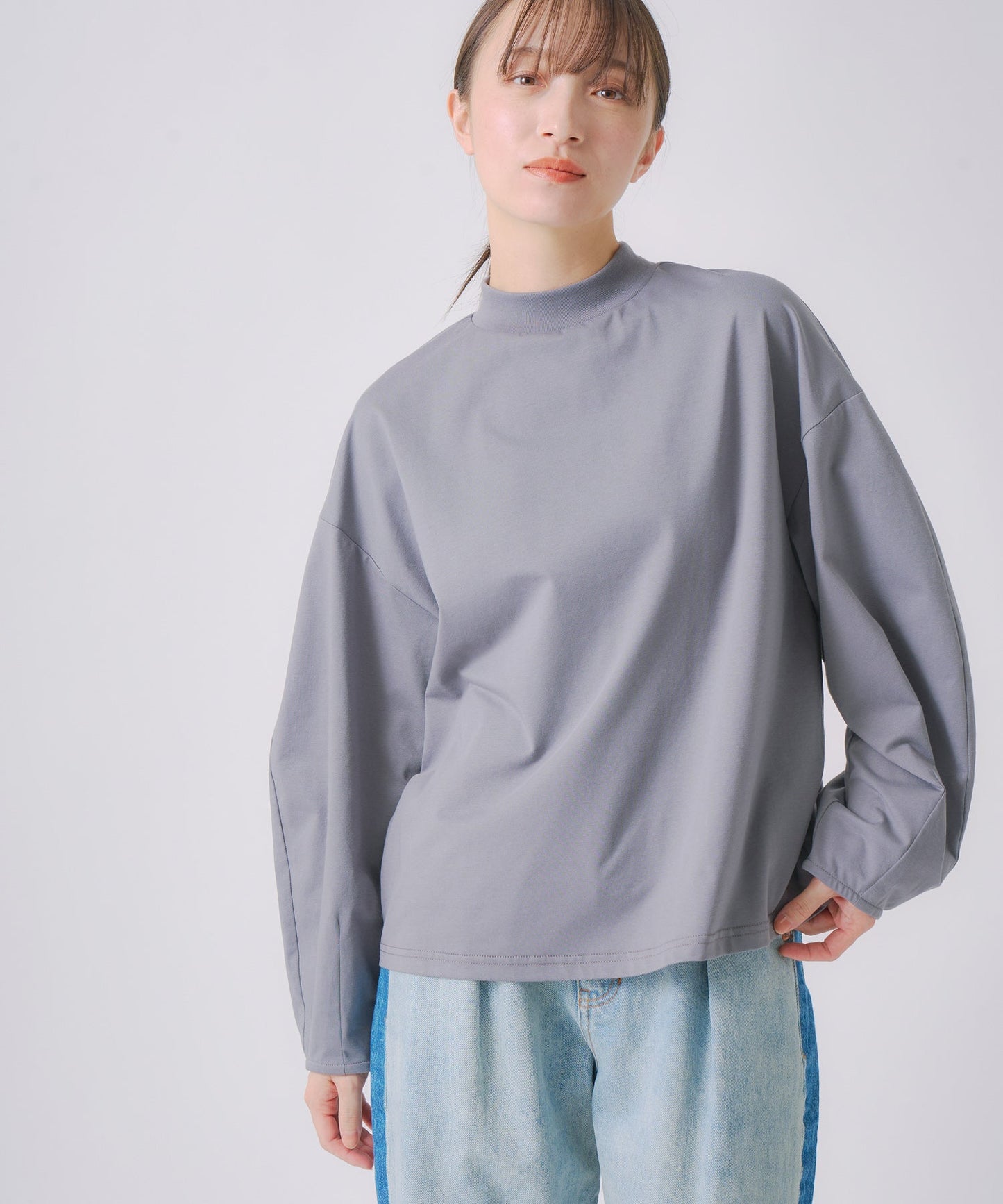 curve sleeve tee / WHT25FCS4002