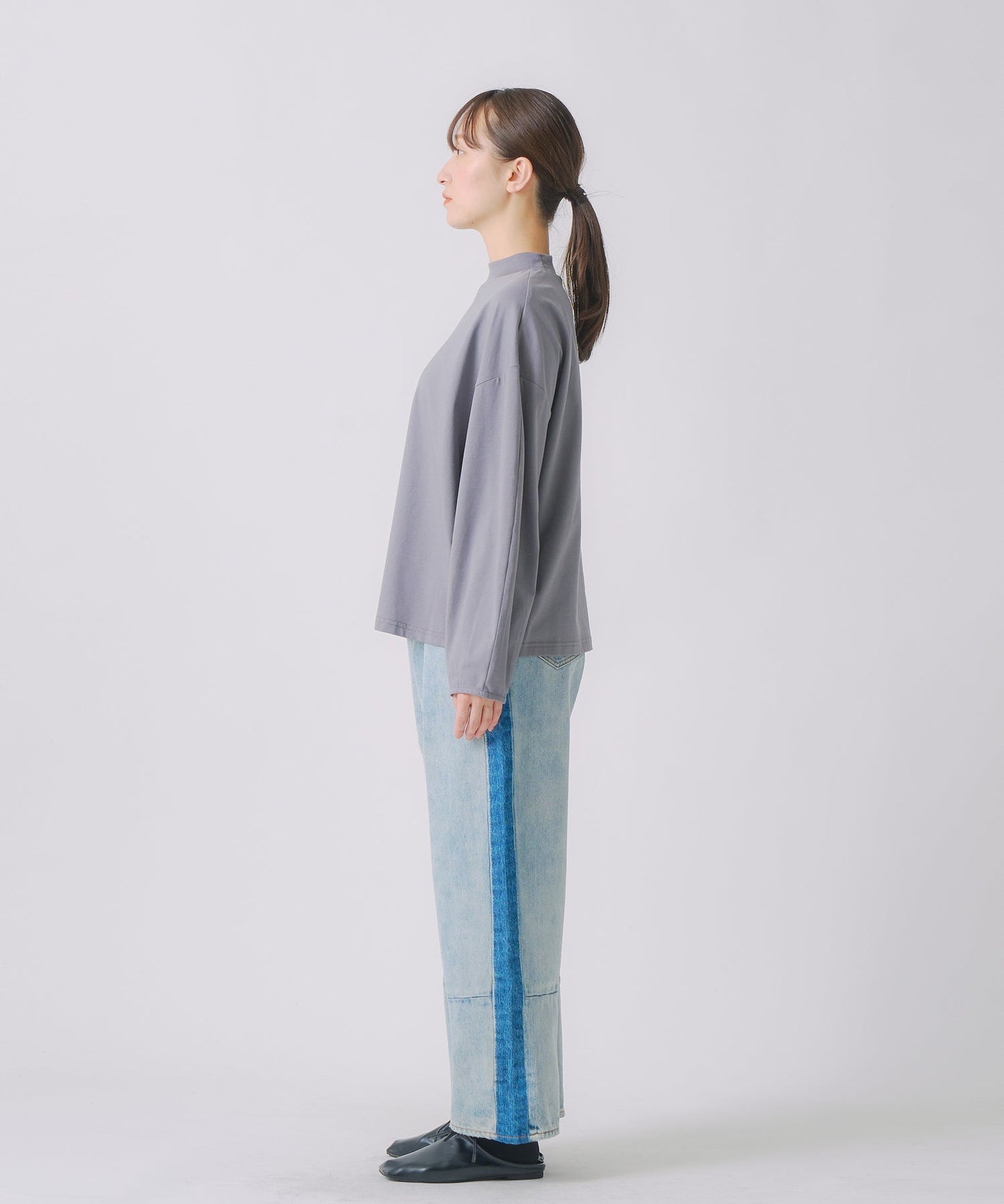 curve sleeve tee / WHT25FCS4002
