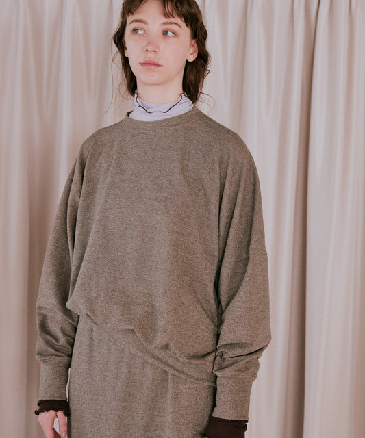 asymmetry glitter sweat / WHT25FCS4003