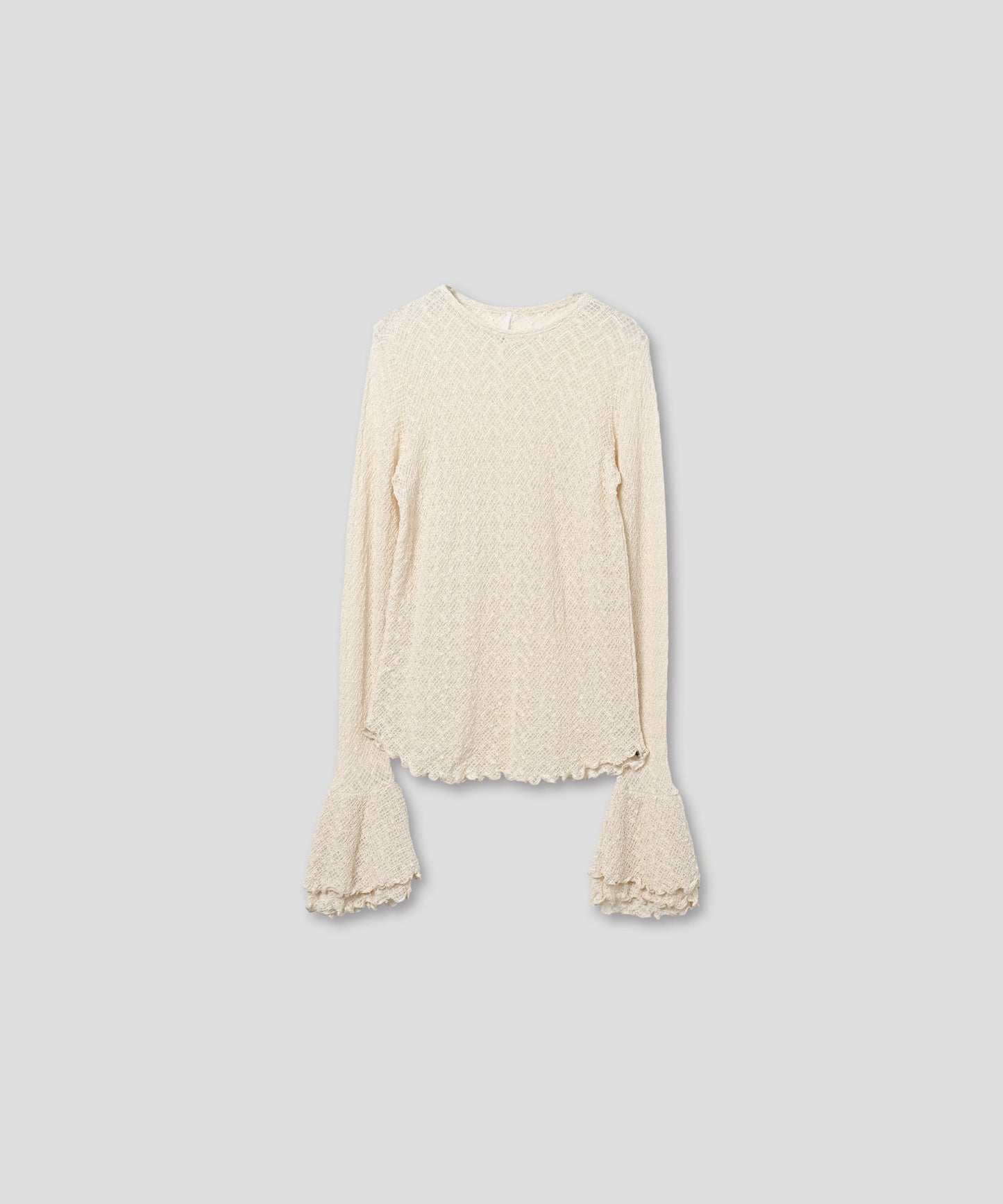 frill flare lace tops / WHT25FCS4004