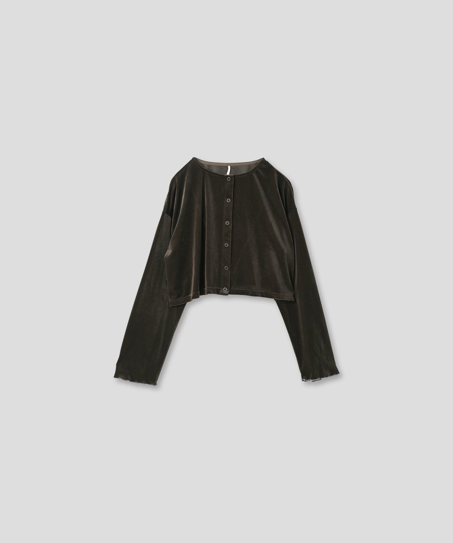 sheer velour cardigan / WHT25FCS4005