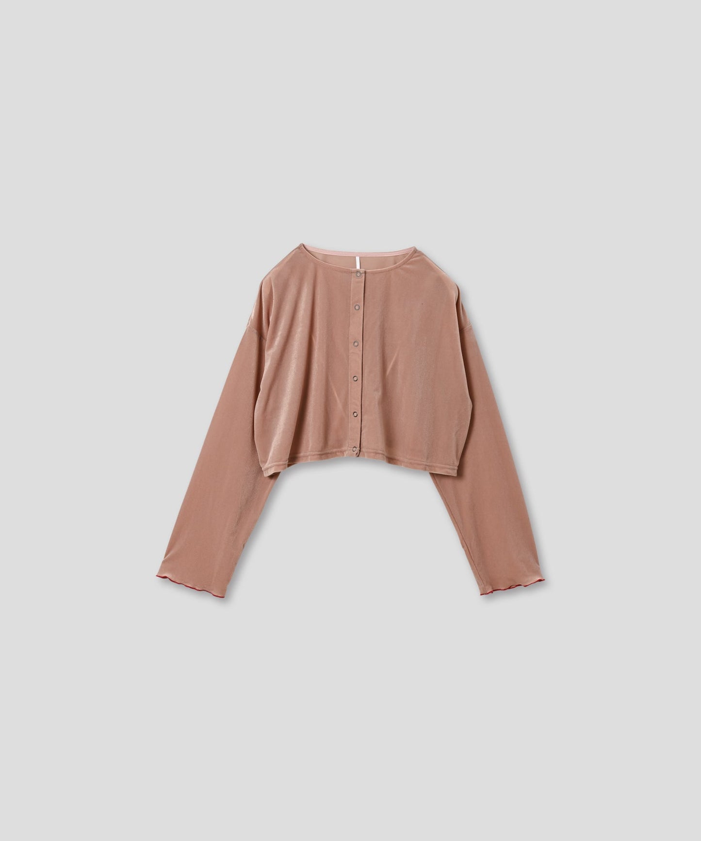 sheer velour cardigan / WHT25FCS4005