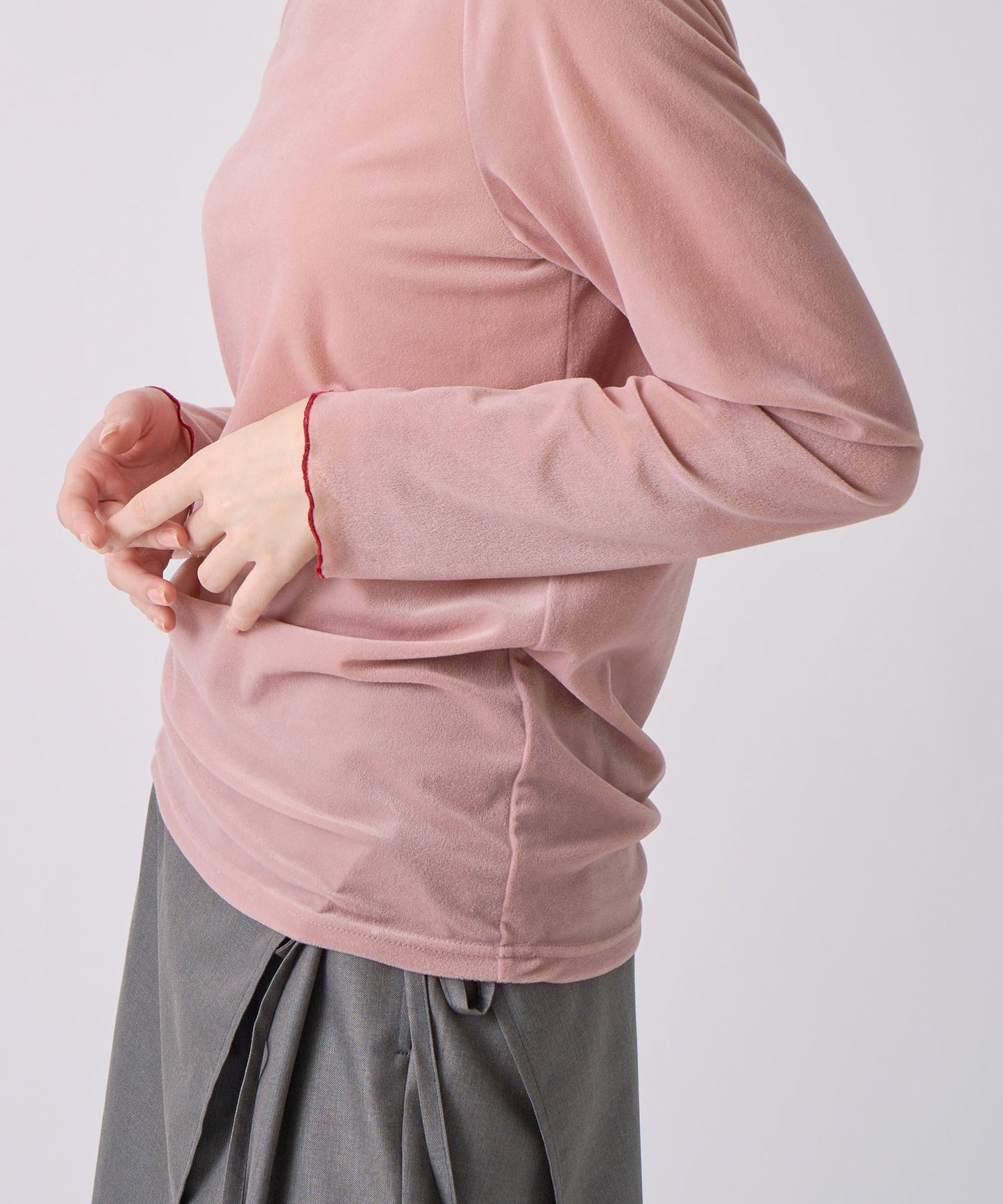 sheer velour blouse / WHT25FCS4006