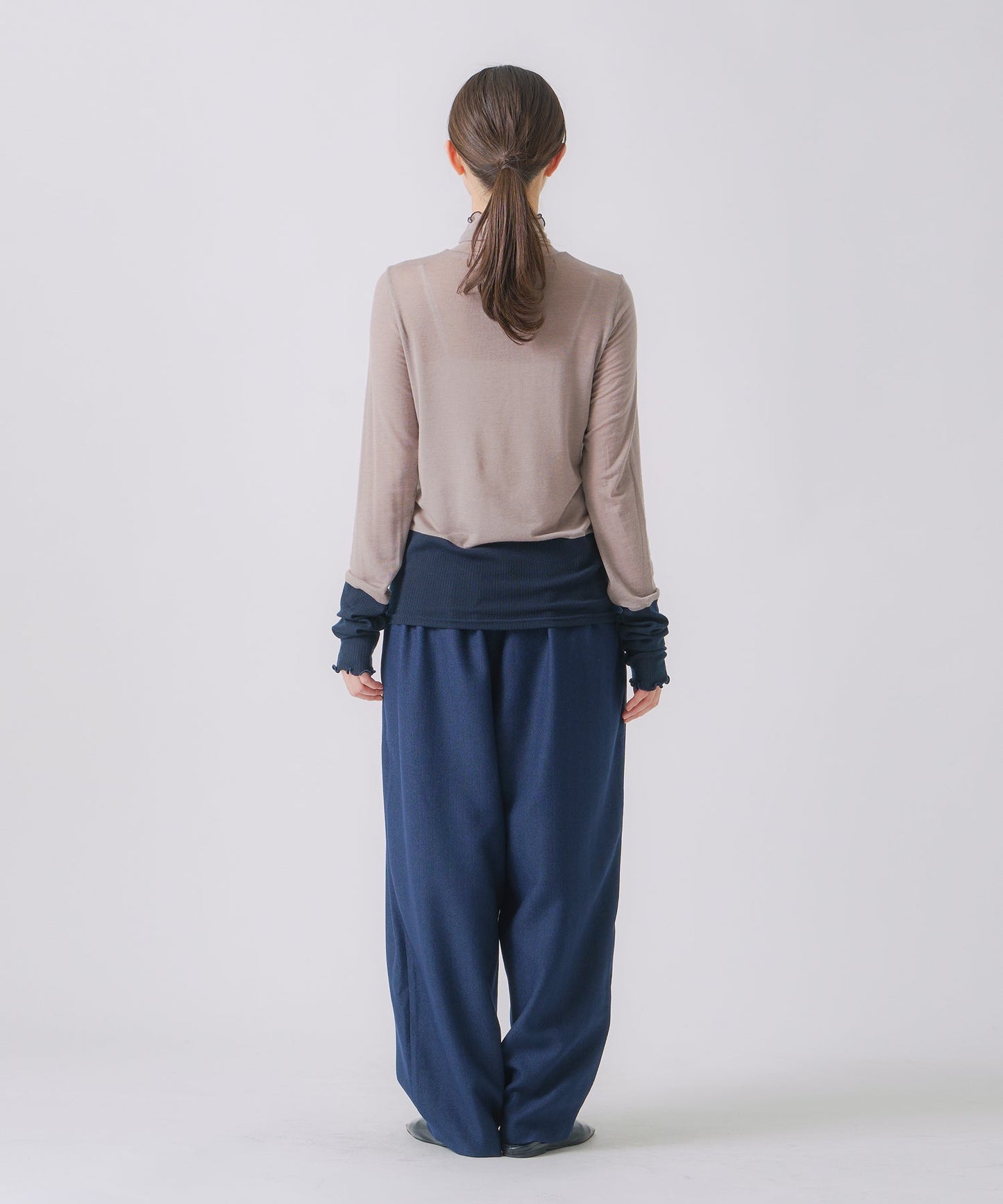 cashmere silk color block turtle / WHT25FCS4007