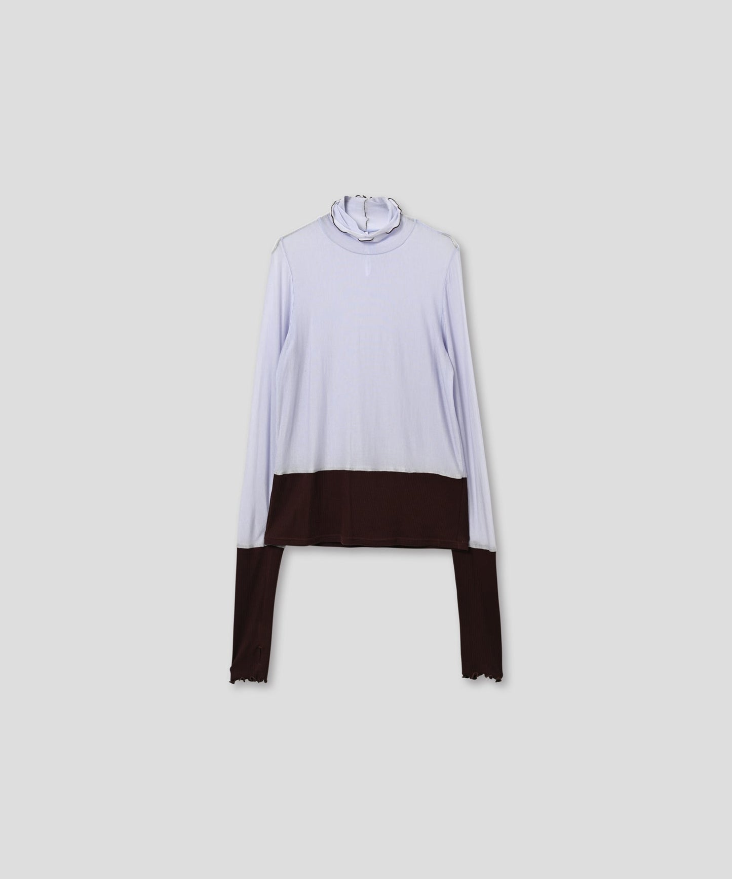 cashmere silk color block turtle / WHT25FCS4007