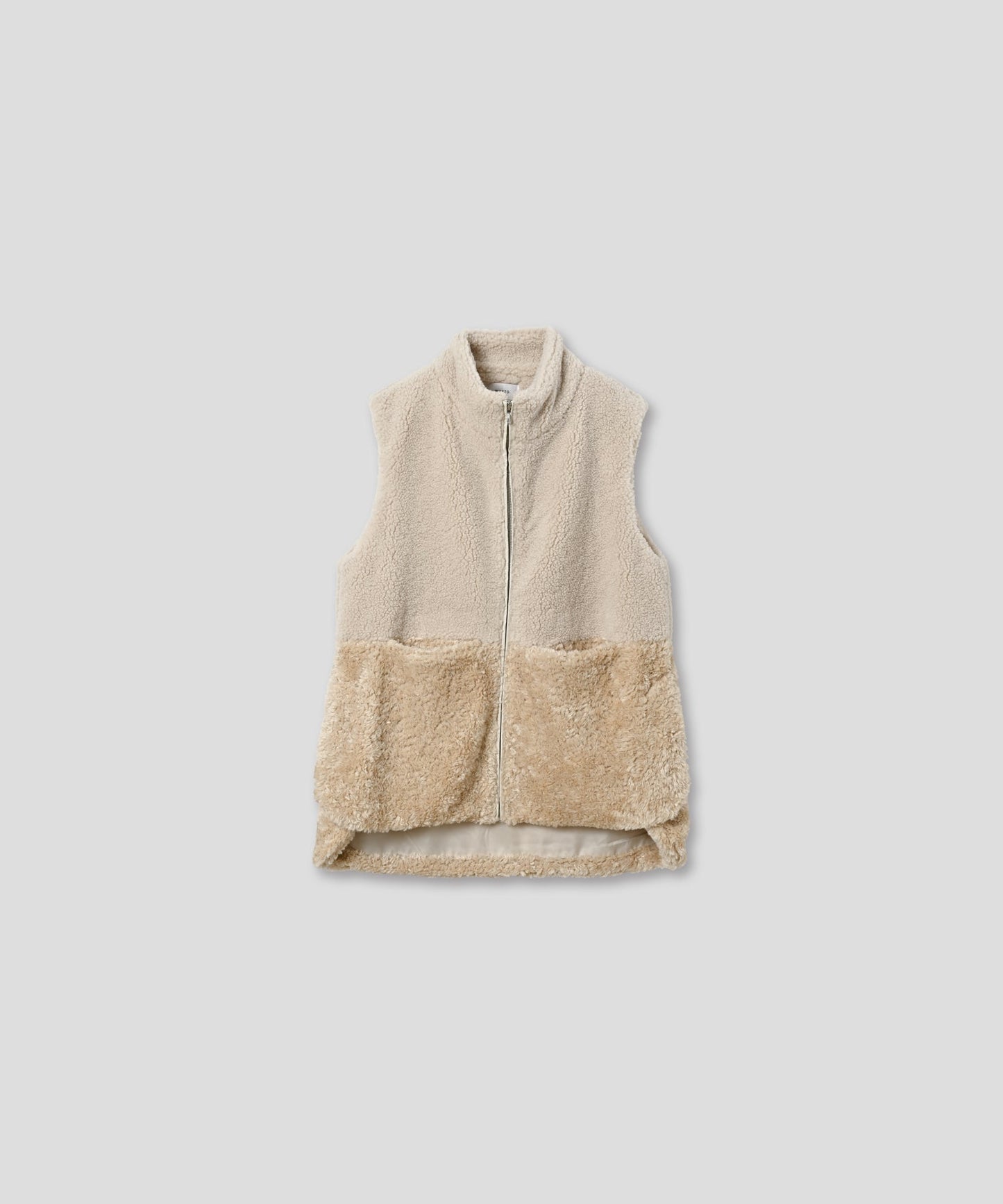 eco fur combination vest / WHT25FJK4045