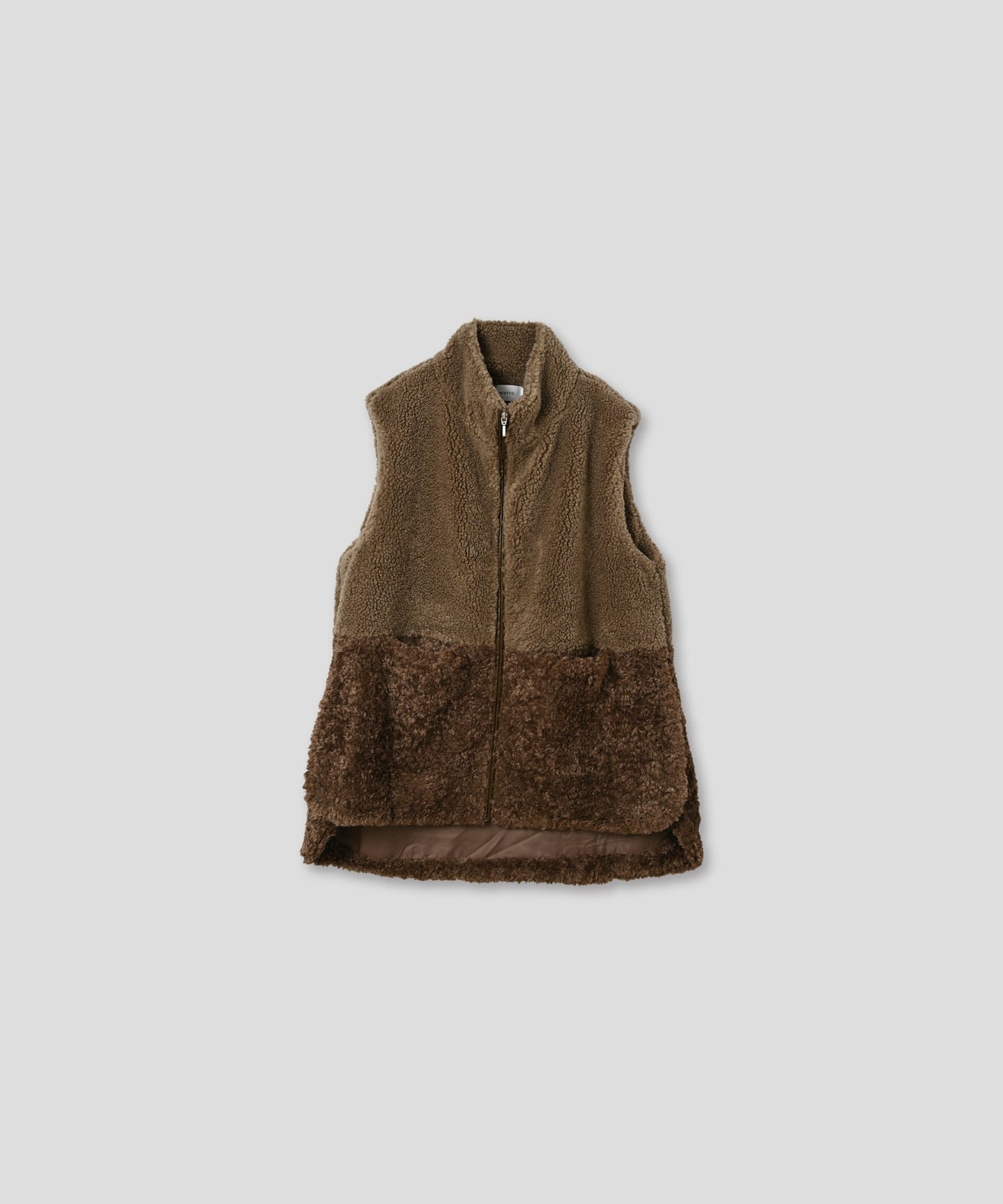 eco fur combination vest / WHT25FJK4045