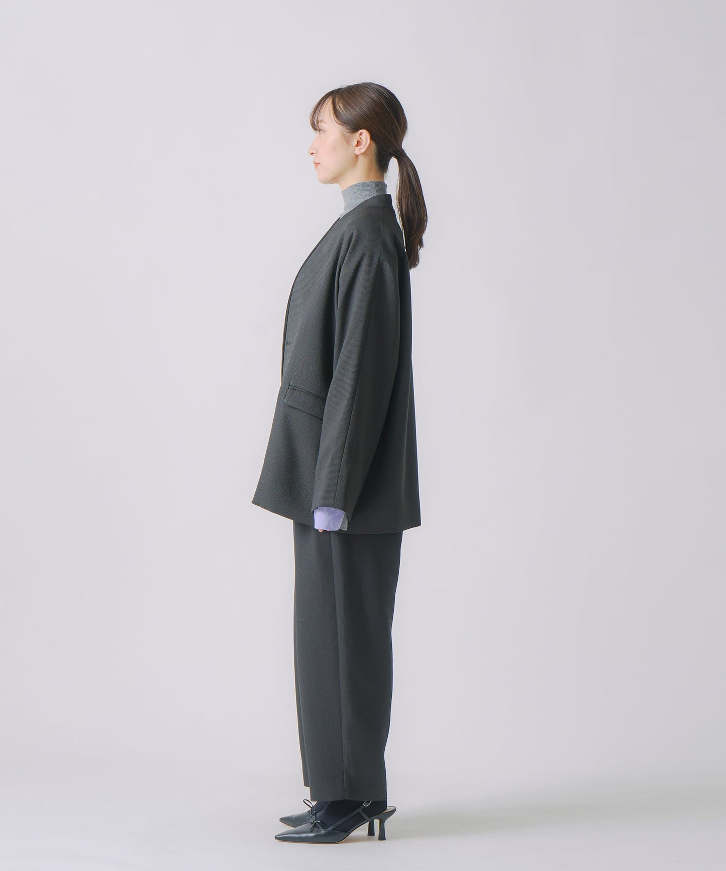 chic tweed over jacket / WHT25FJK4049