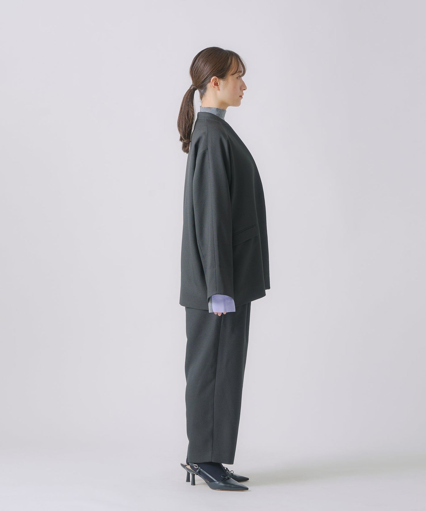 chic tweed over jacket / WHT25FJK4049