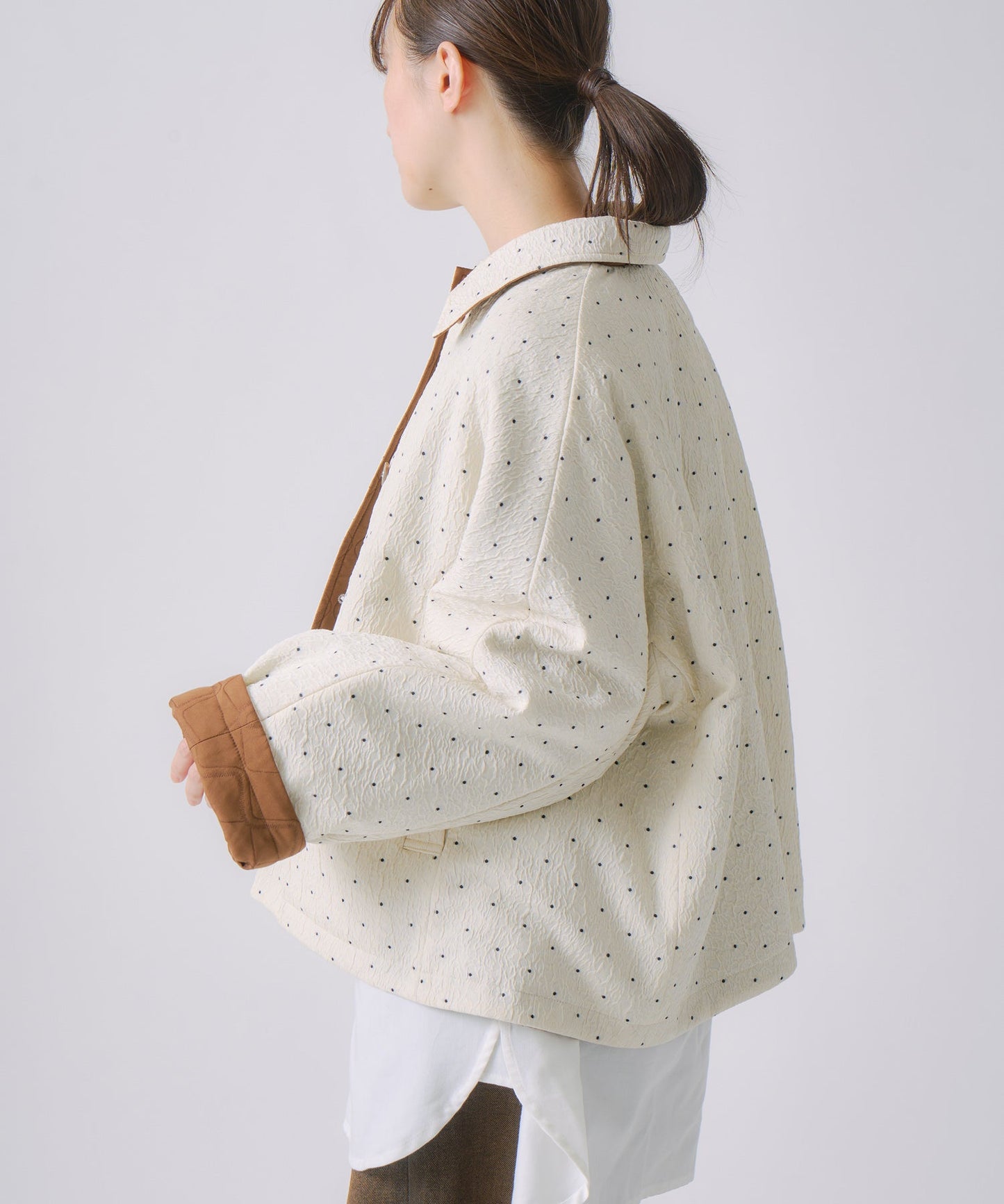 dot reversible quilt jacket / WHT25FJK4051