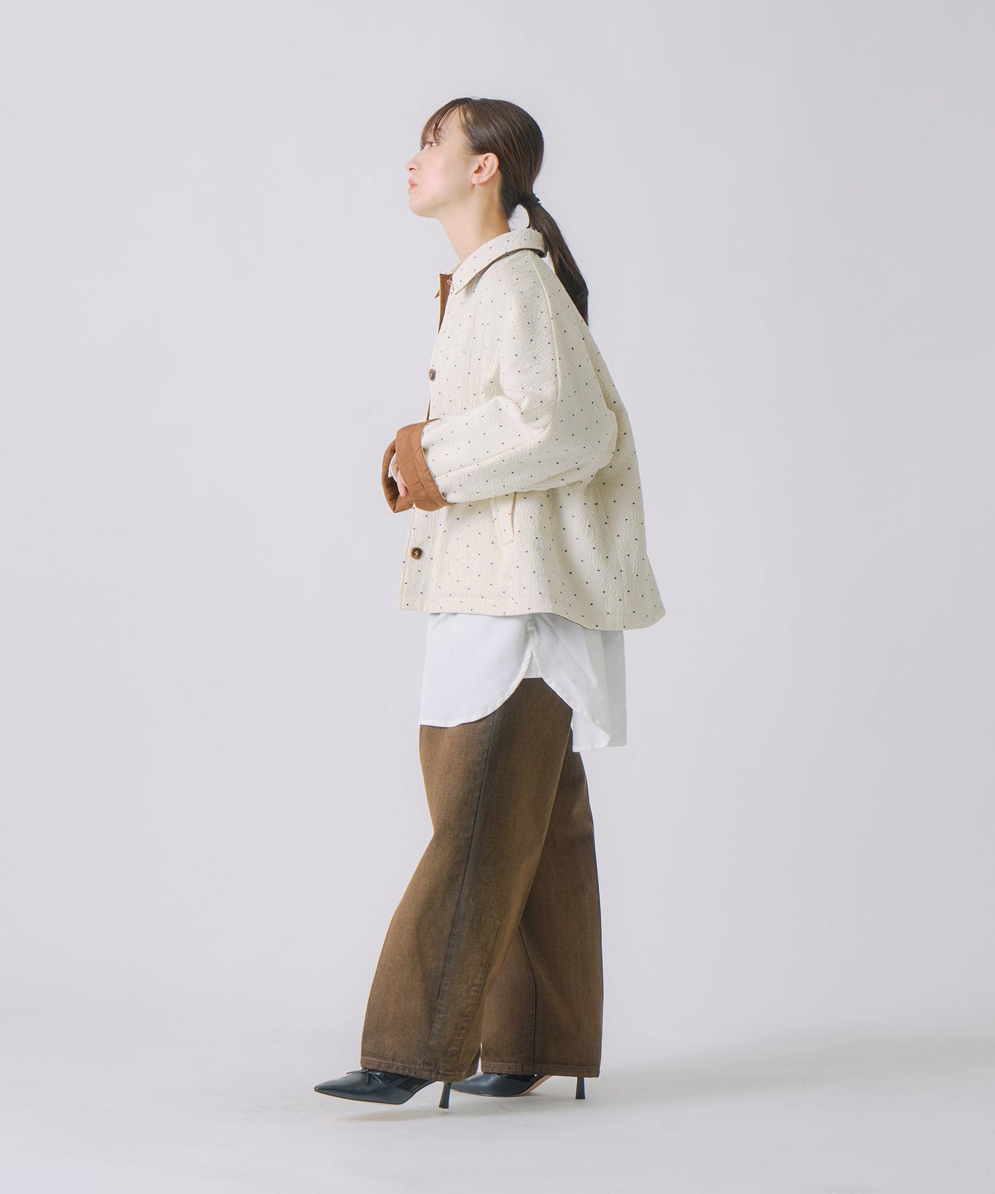 dot reversible quilt jacket / WHT25FJK4051