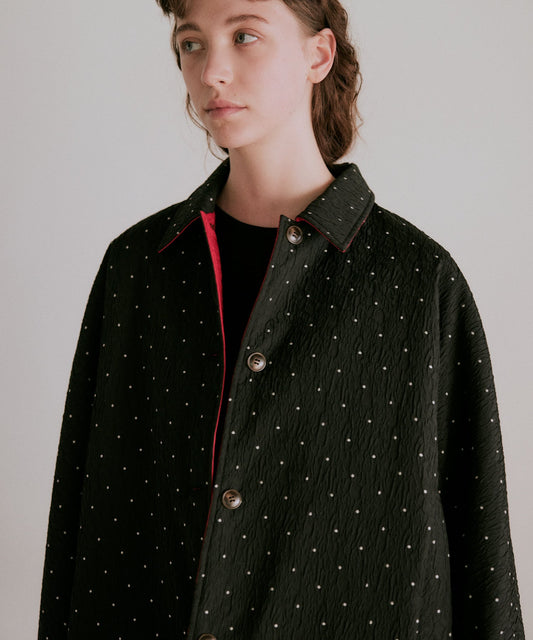 dot reversible quilt jacket / WHT25FJK4051