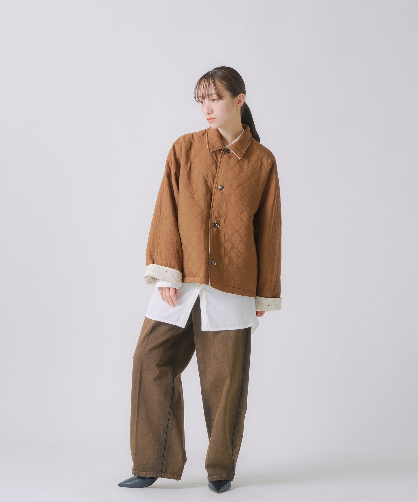 dot reversible quilt jacket / WHT25FJK4051