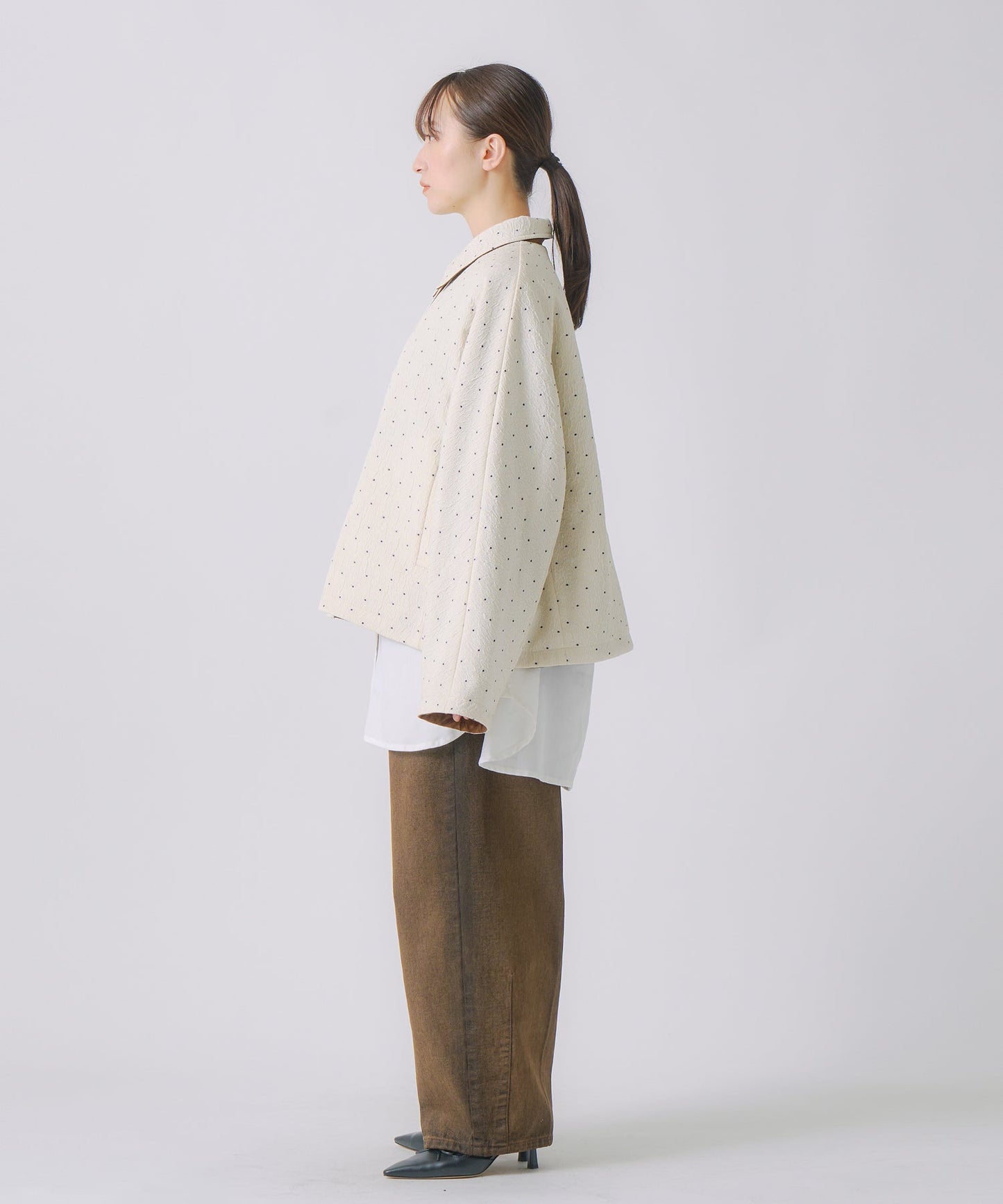 dot reversible quilt jacket / WHT25FJK4051